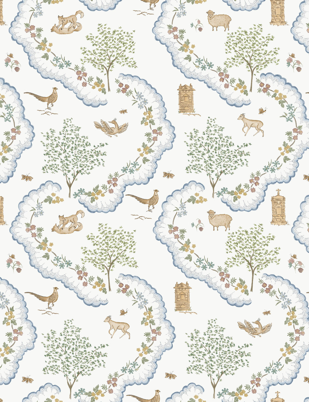 Lulu and Georgia - Wildflower Meadow Wallpaper by Sanderson