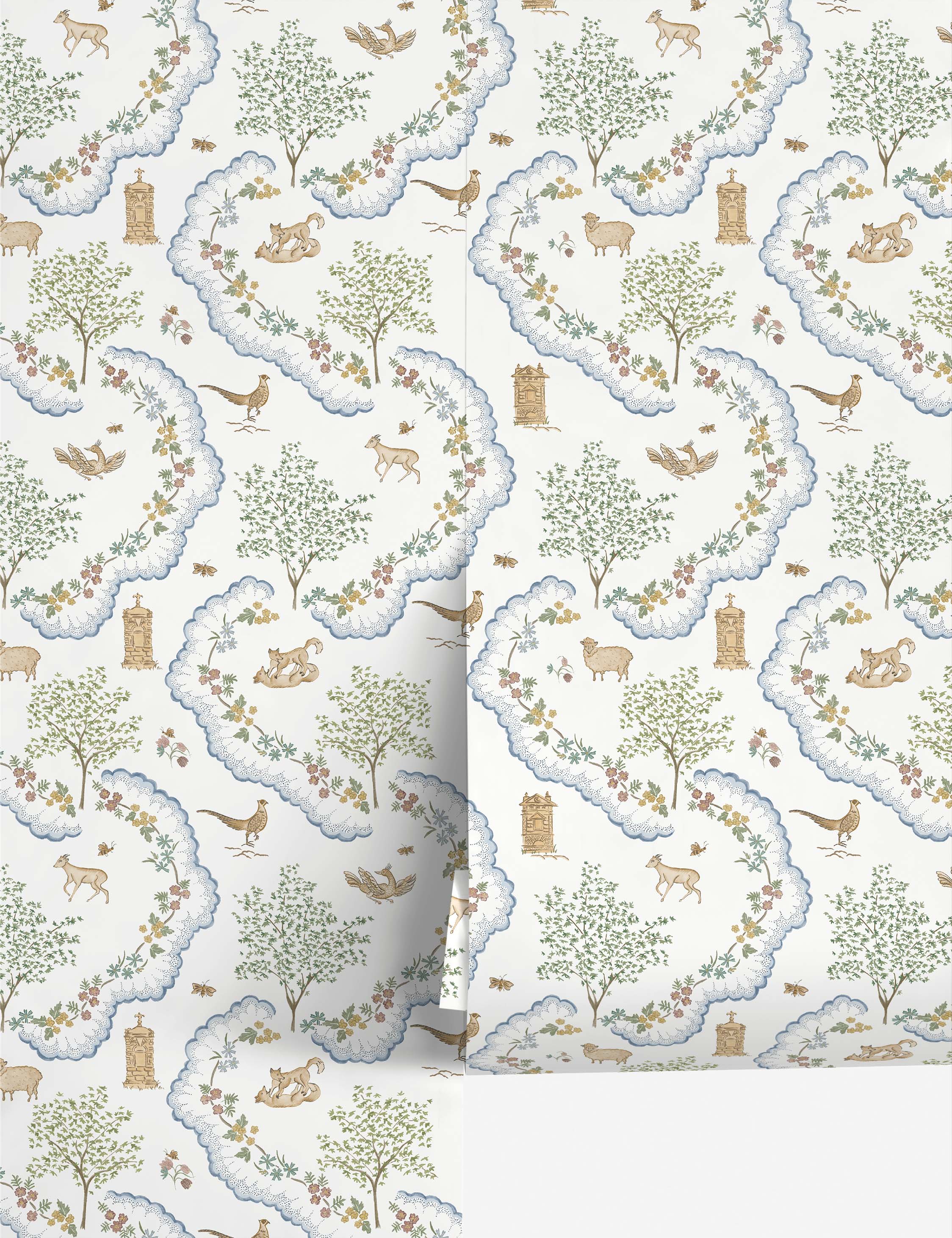 Lulu and Georgia - Wildflower Meadow Wallpaper by Sanderson