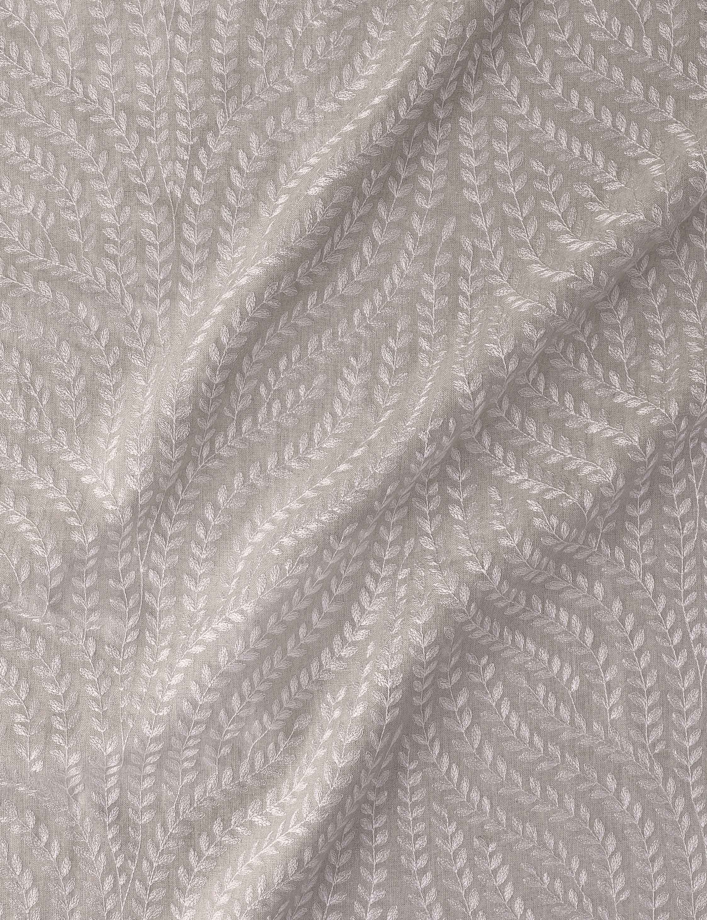 Lulu and Georgia - Willow Vine Embroidery Linen Fabric by Scalamandré