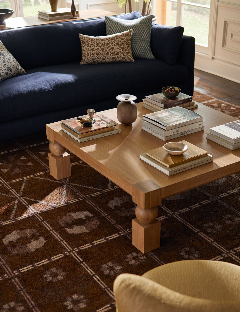 Lulu and Georgia - Baz Hand-Knotted Wool Rug Swatch, 18" x 18"