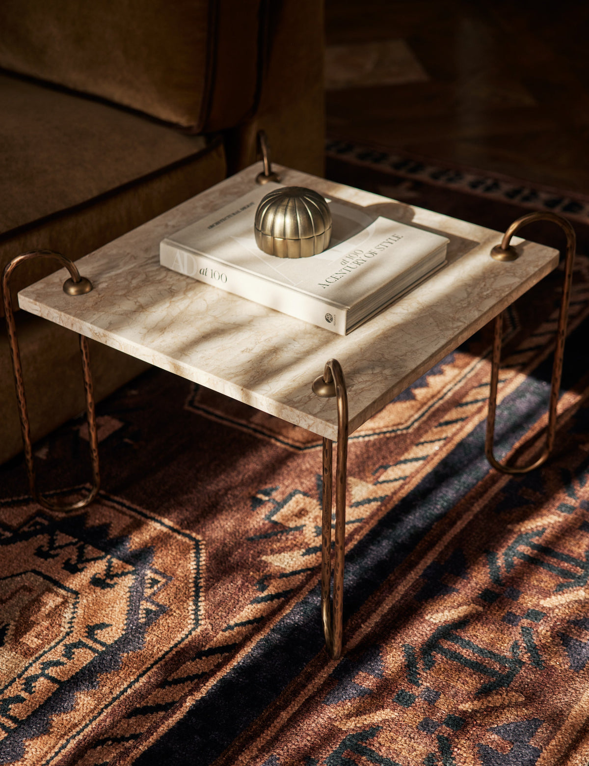 Lulu and Georgia - Open Box: Kimberly Side Table, Ivory Marble