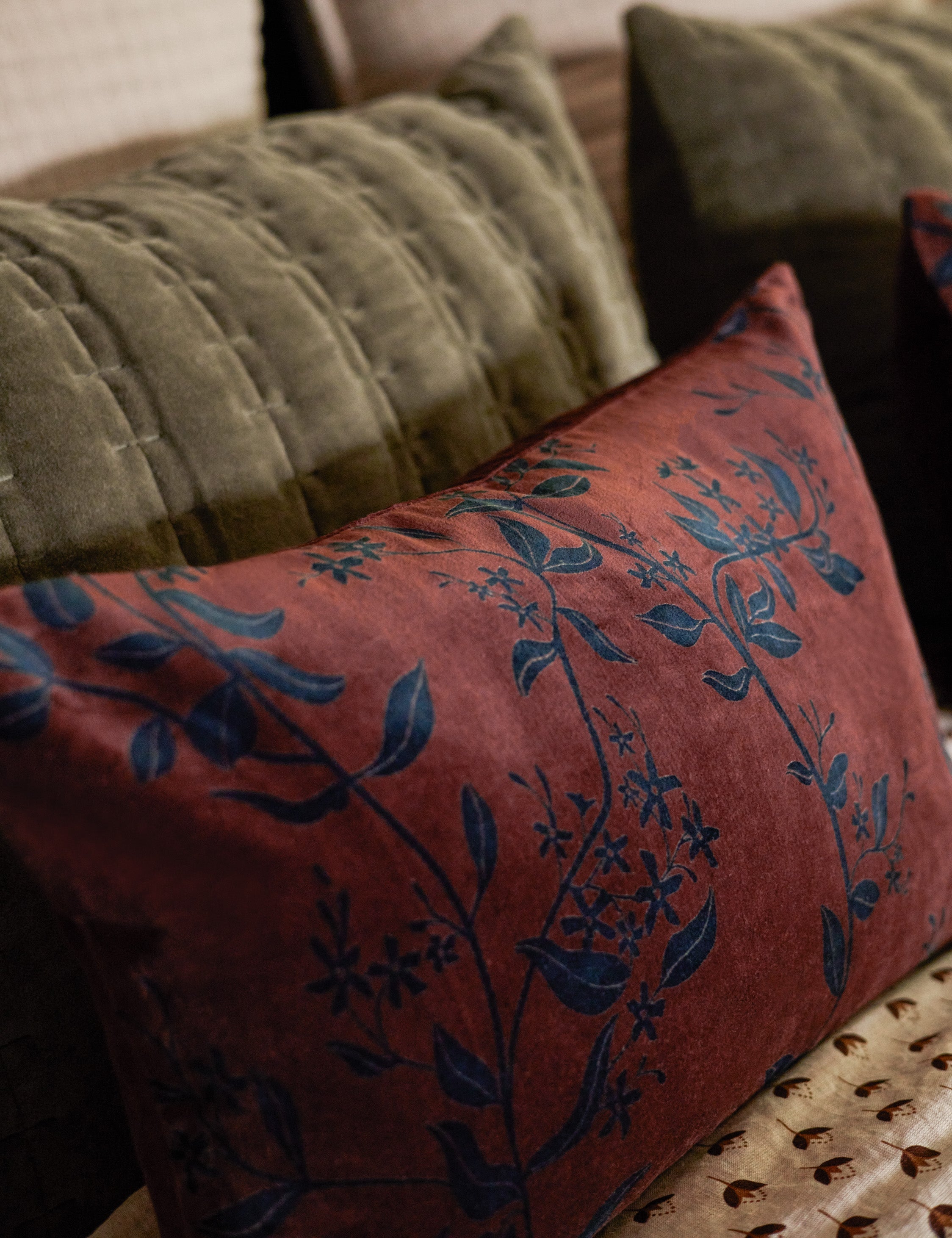 Lulu and Georgia - Carmine Velvet Pillow