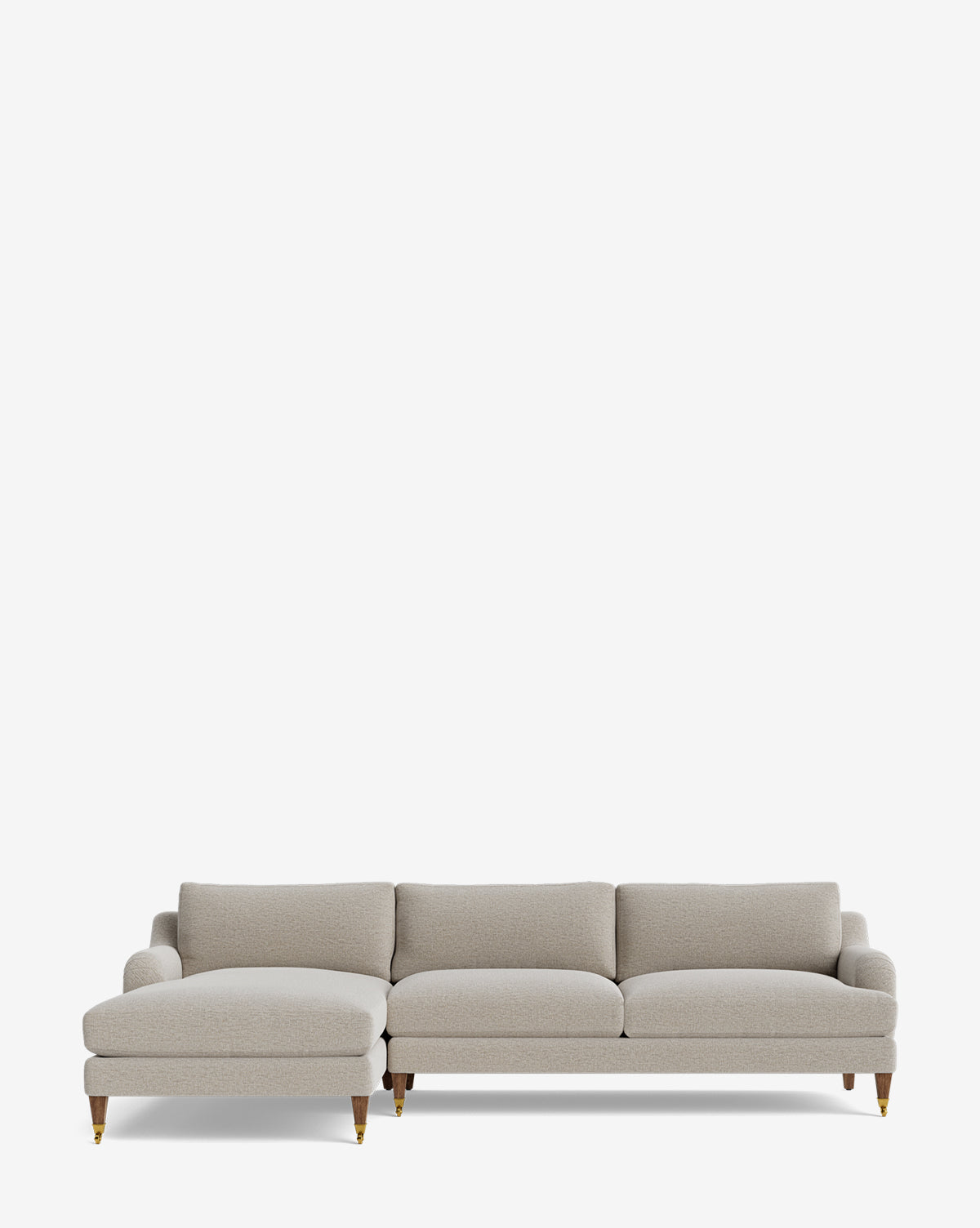 McGee & Co - Lucille English Roll Arm Right Chaise Sectional 107"
