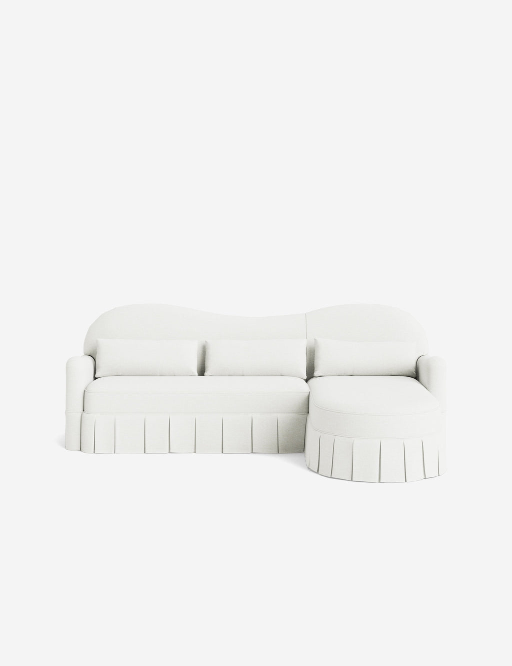 Lulu and Georgia - Middleton Skirted Chaise Sectional Sofa by Ginny Macdonald