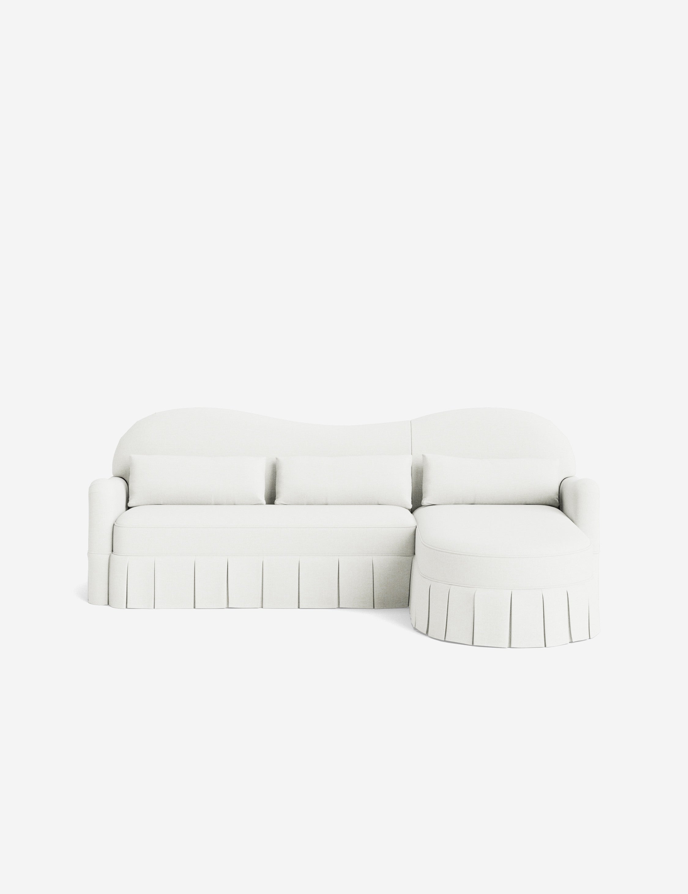 Lulu and Georgia - Middleton Skirted Chaise Sectional Sofa by Ginny Macdonald