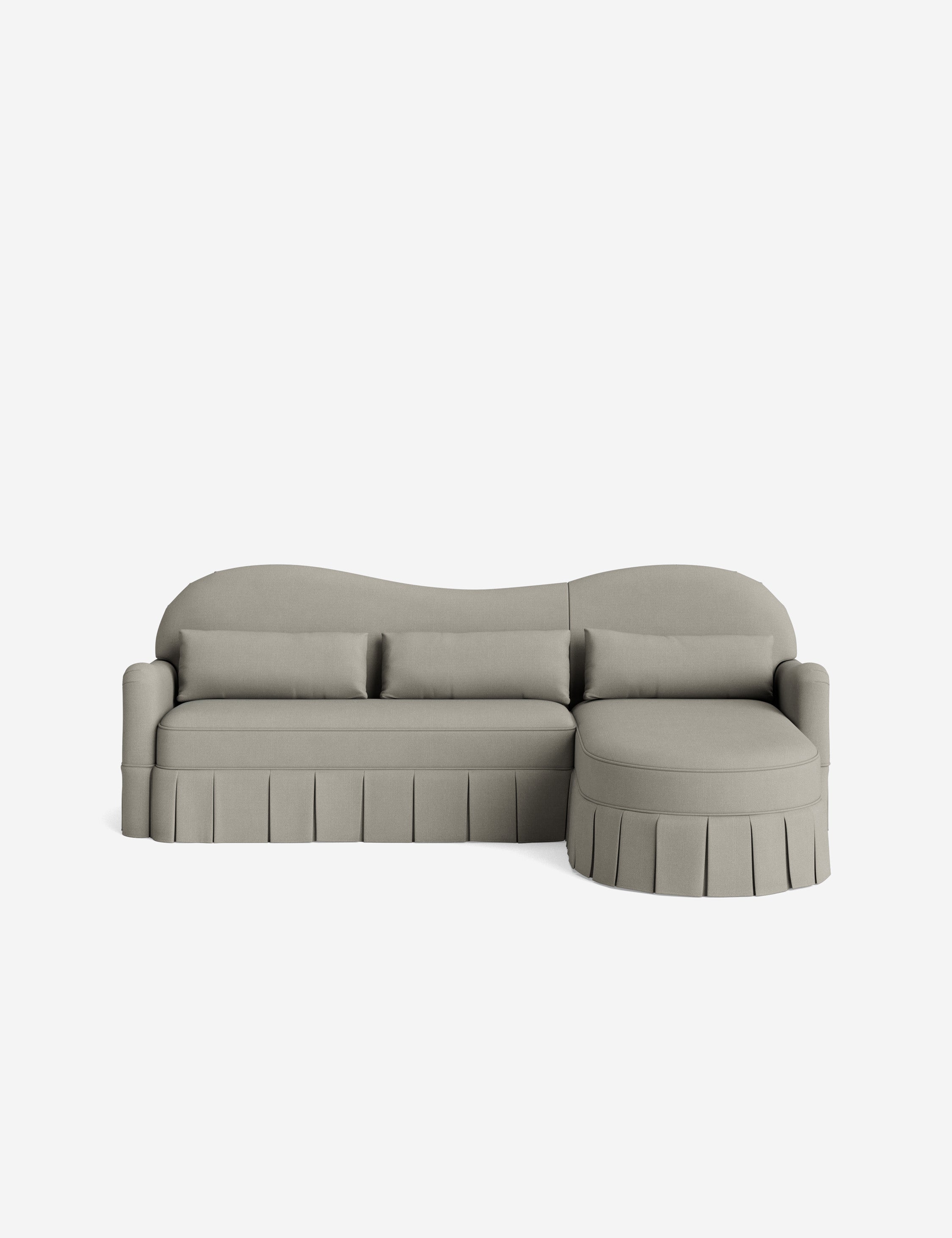 Lulu and Georgia - Middleton Skirted Chaise Sectional Sofa by Ginny Macdonald