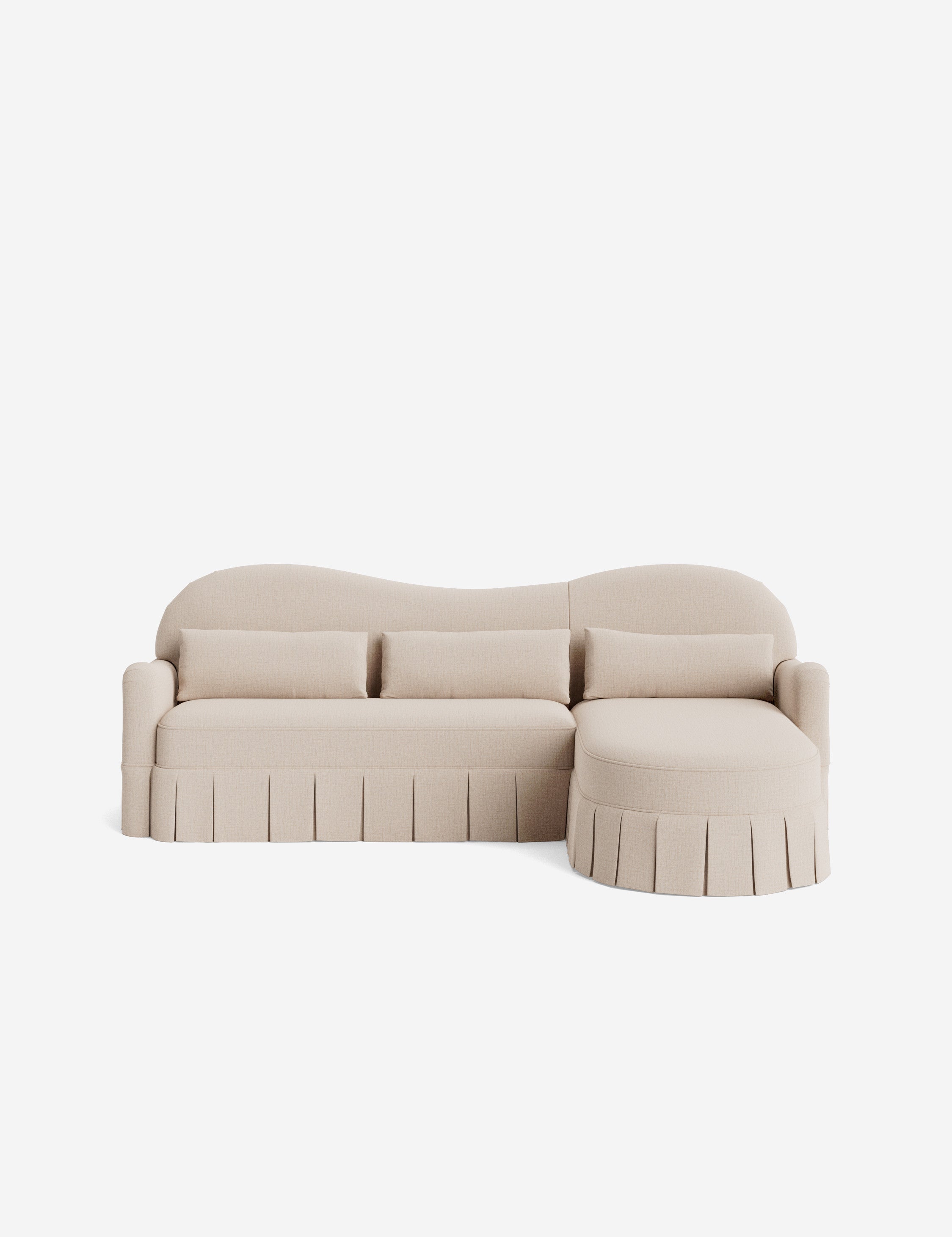 Lulu and Georgia - Middleton Skirted Chaise Sectional Sofa by Ginny Macdonald