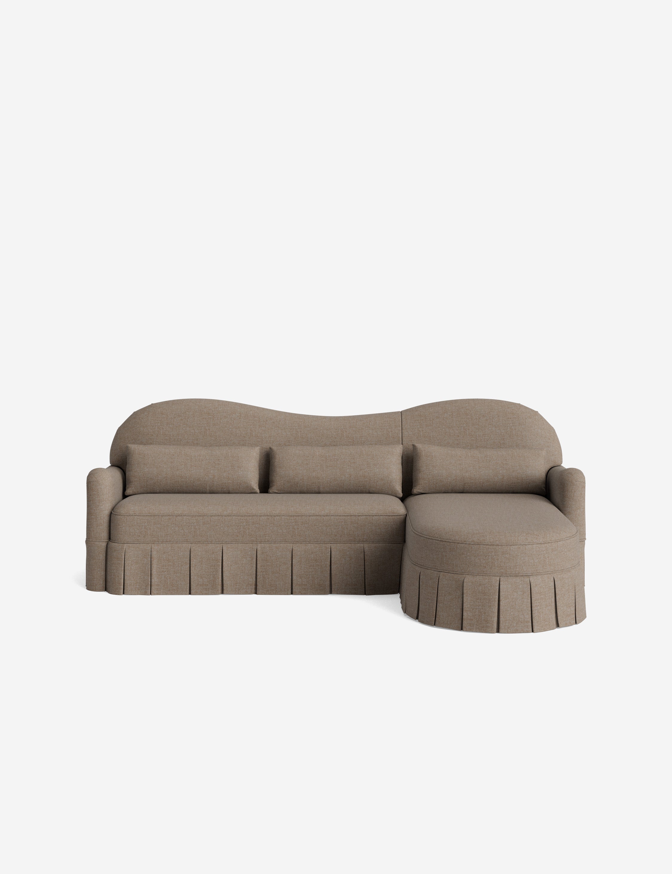 Lulu and Georgia - Middleton Skirted Chaise Sectional Sofa by Ginny Macdonald