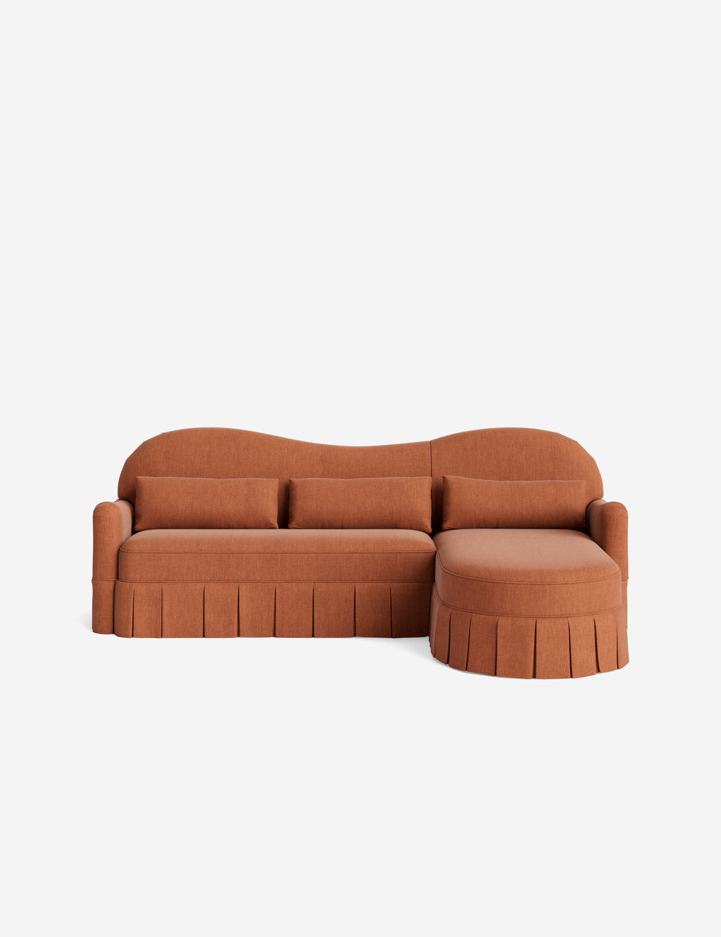 Lulu and Georgia - Middleton Skirted Chaise Sectional Sofa by Ginny Macdonald