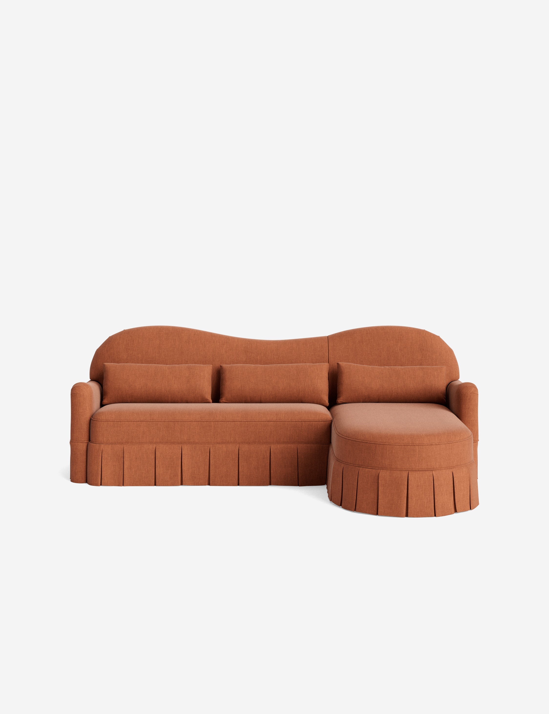 Lulu and Georgia - Middleton Skirted Chaise Sectional Sofa by Ginny Macdonald
