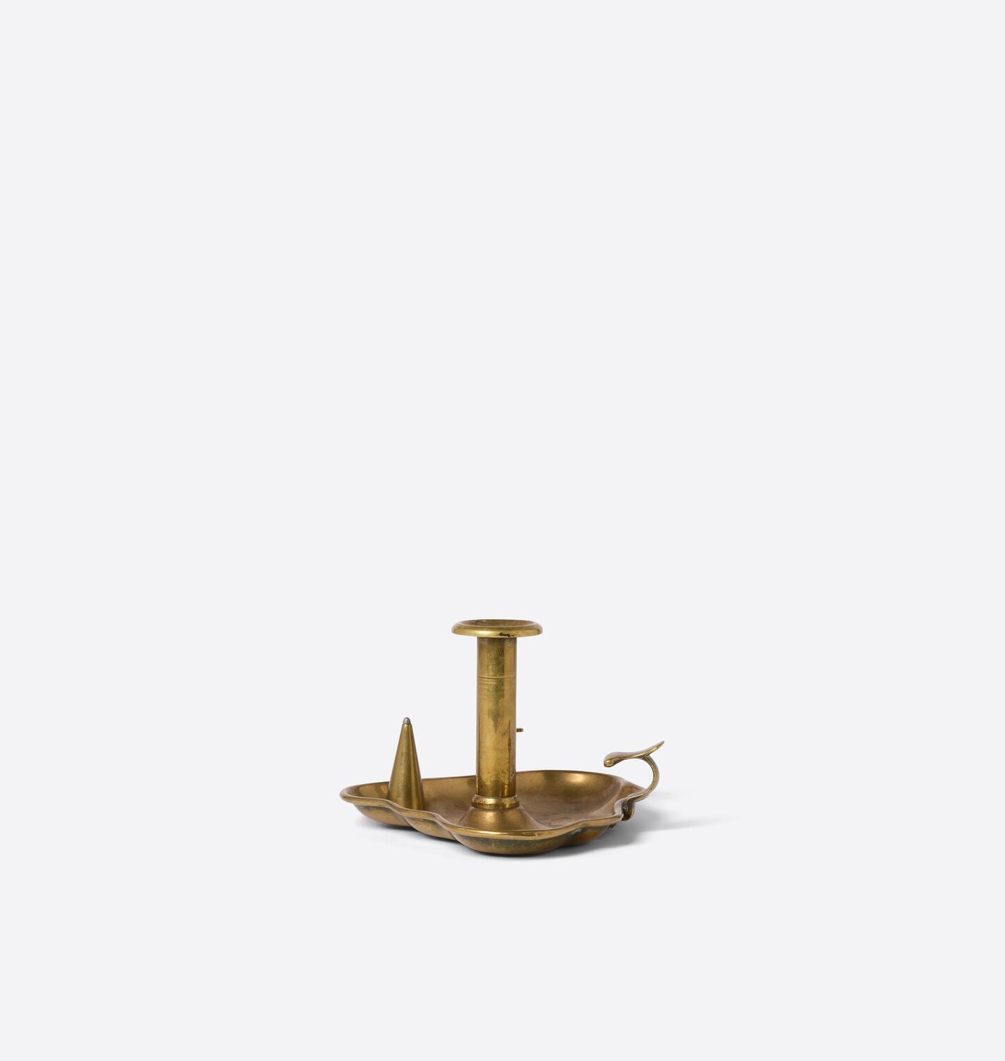 Amber Interiors - Vintage Brass Candlestick J.XXVI.XVII