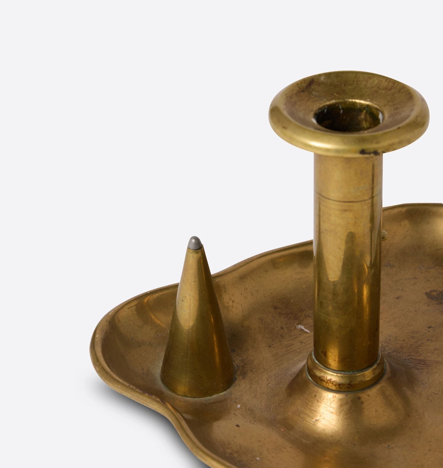 Amber Interiors - Vintage Brass Candlestick J.XXVI.XVII