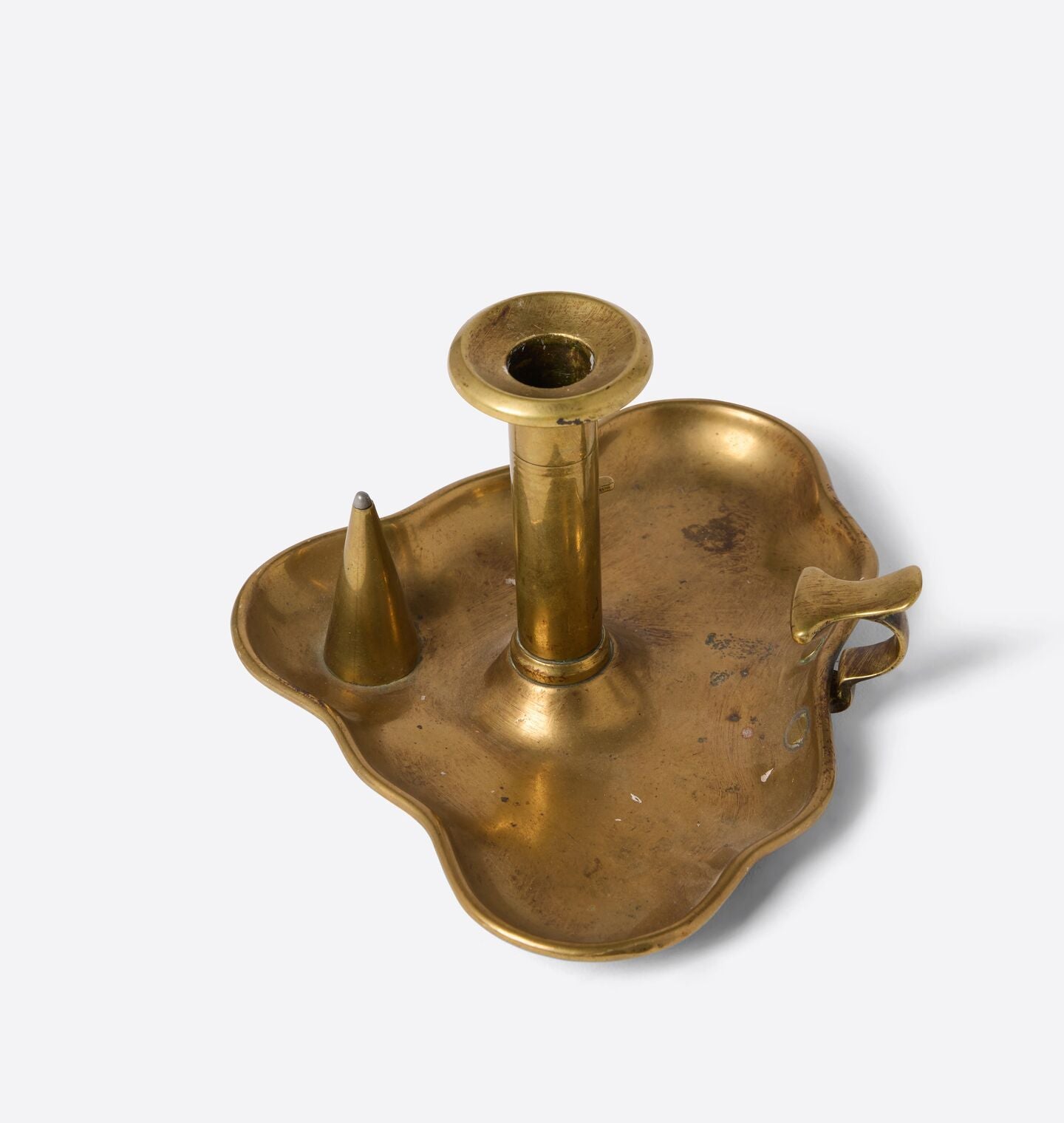 Amber Interiors - Vintage Brass Candlestick J.XXVI.XVII