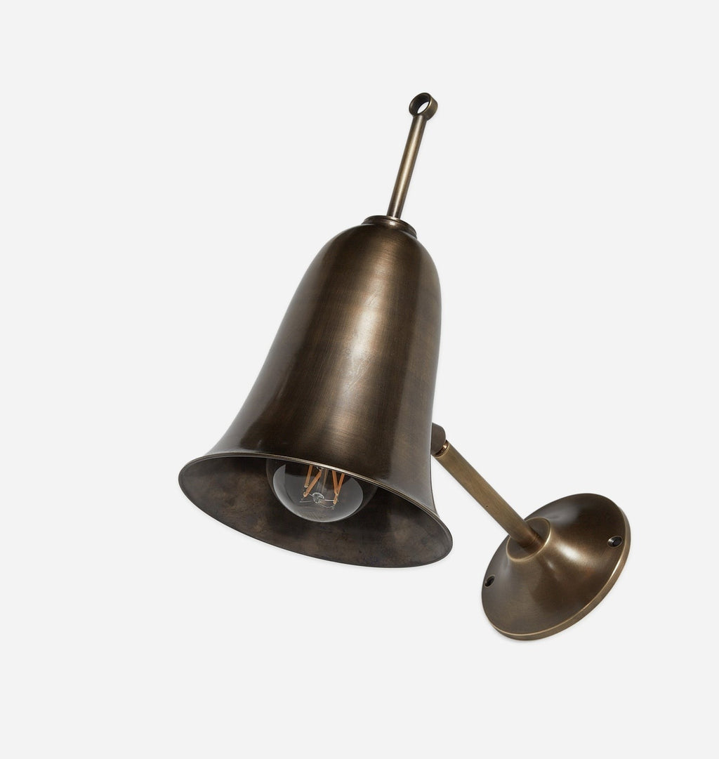 Amber Interiors - Bari Patinated Brass Sconce