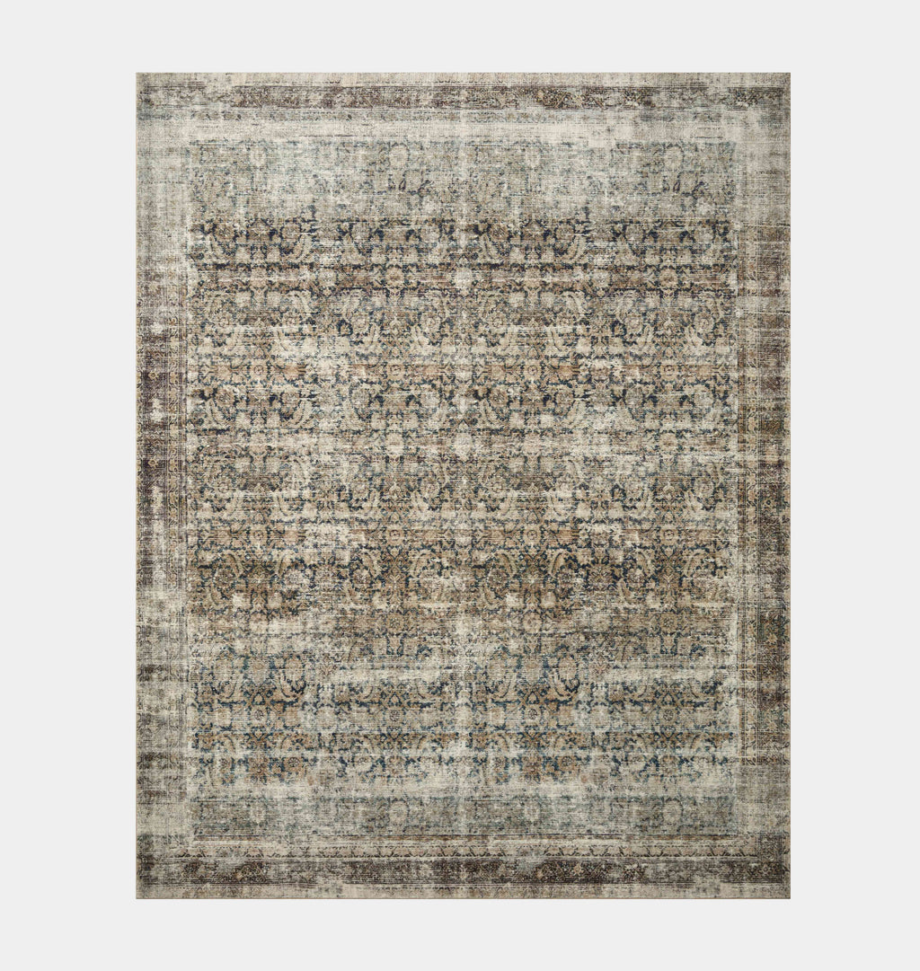 Amber Interiors - Morgan MOG - 02 Navy / Sand Area Rug