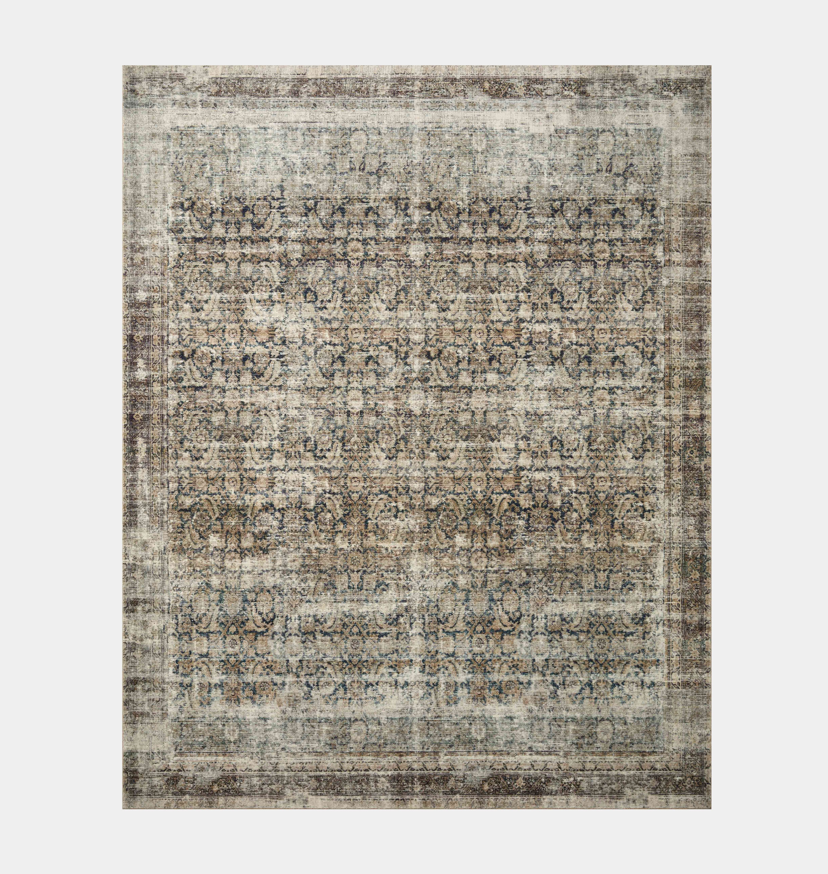 Amber Interiors - Morgan MOG - 02 Navy / Sand Area Rug