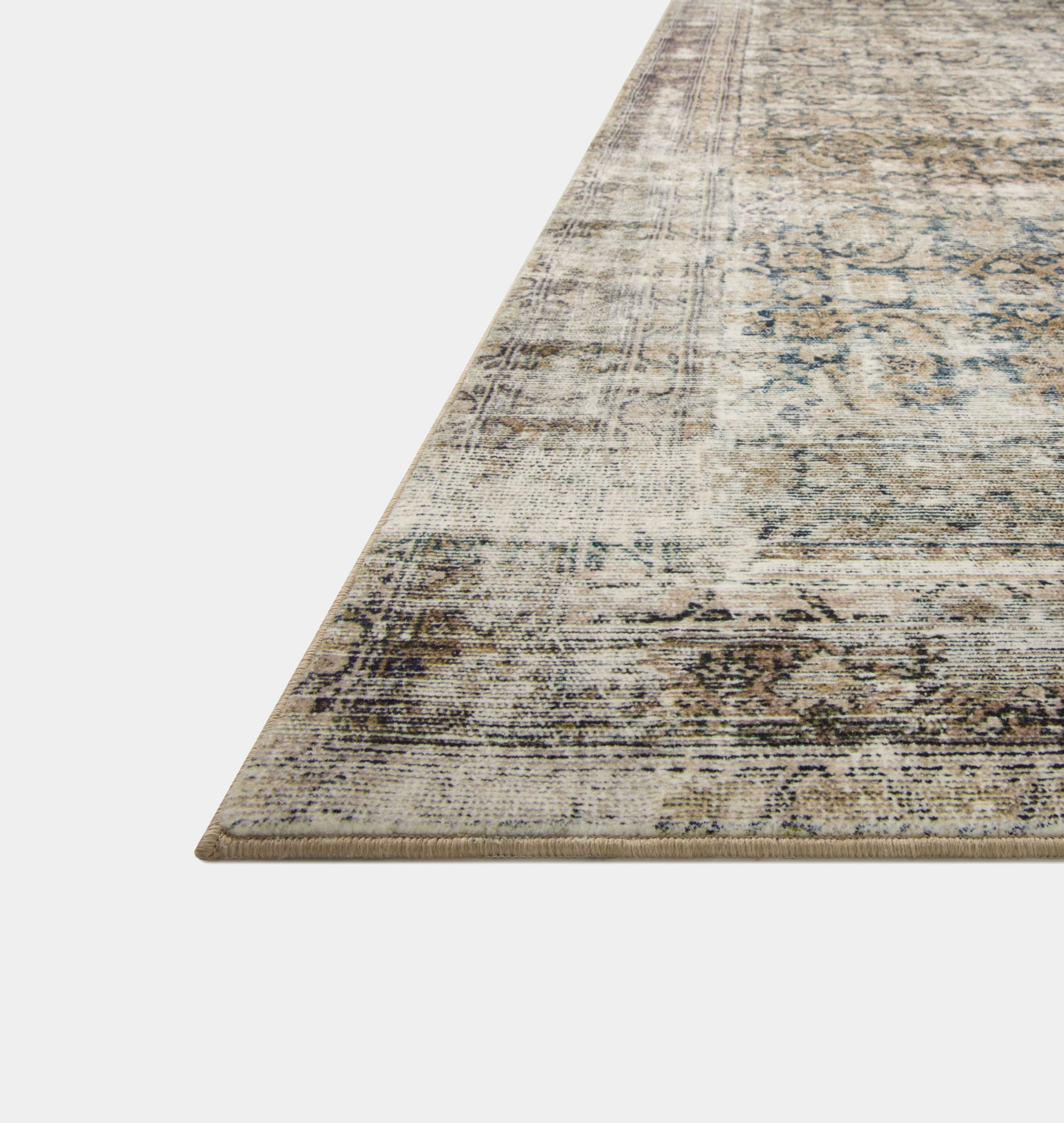 Amber Interiors - Morgan MOG - 02 Navy / Sand Area Rug