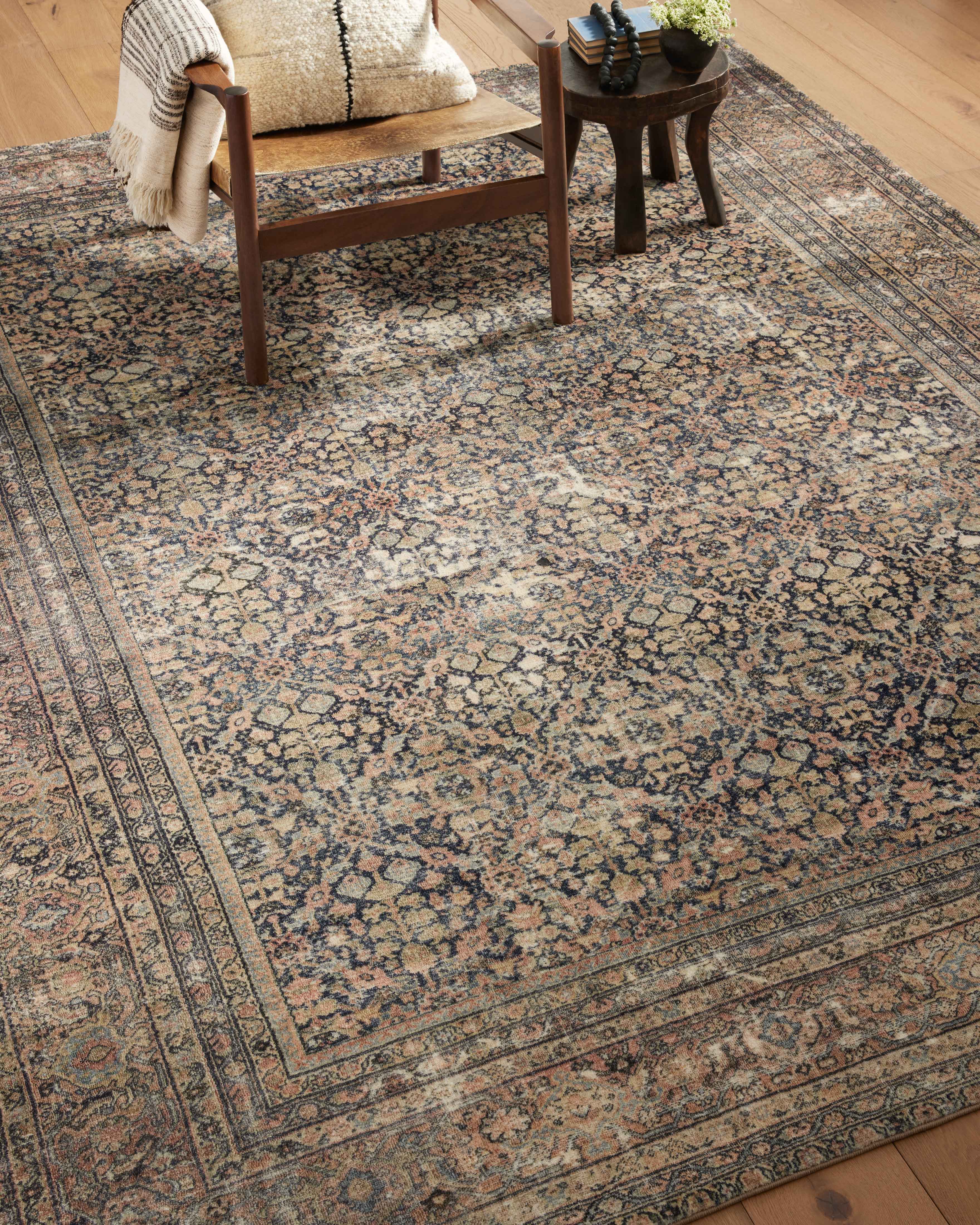 Amber Interiors - Morgan MOG - 03 Denim / Multi Area Rug