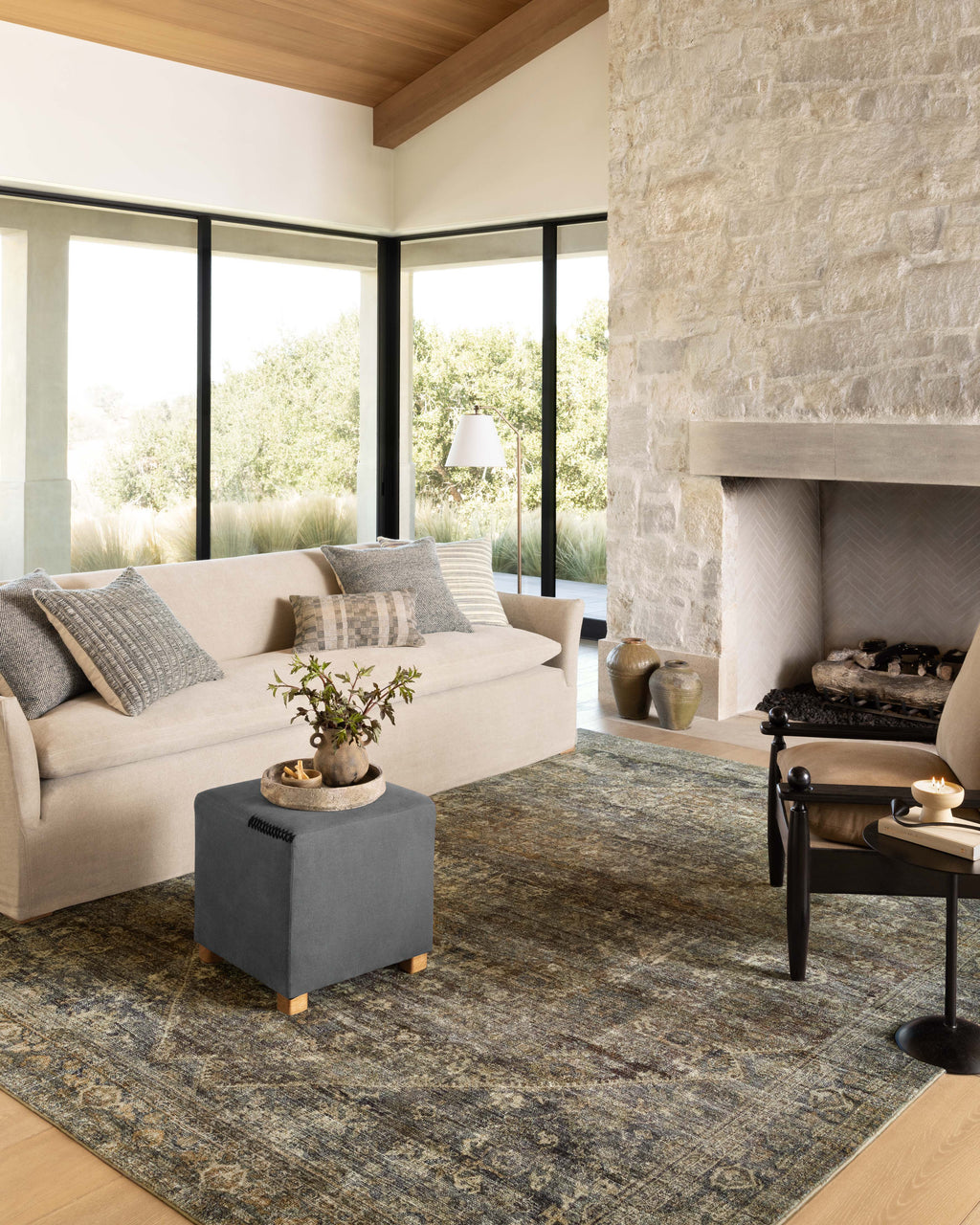 Amber Interiors - Morgan MOG - 05 Spice / Lagoon Area Rug