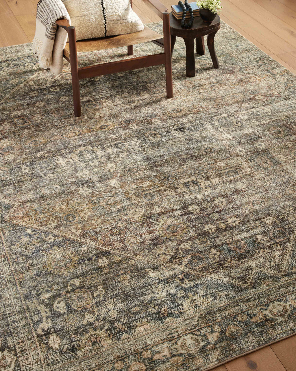 Amber Interiors - Morgan MOG - 05 Spice / Lagoon Area Rug