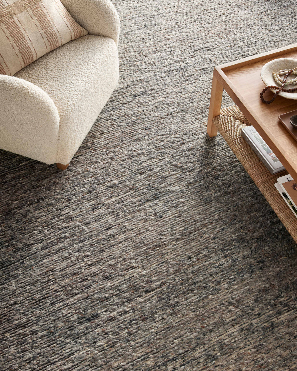 Amber Interiors - Mulholland MUL - 03 Charcoal / Denim Area Rug
