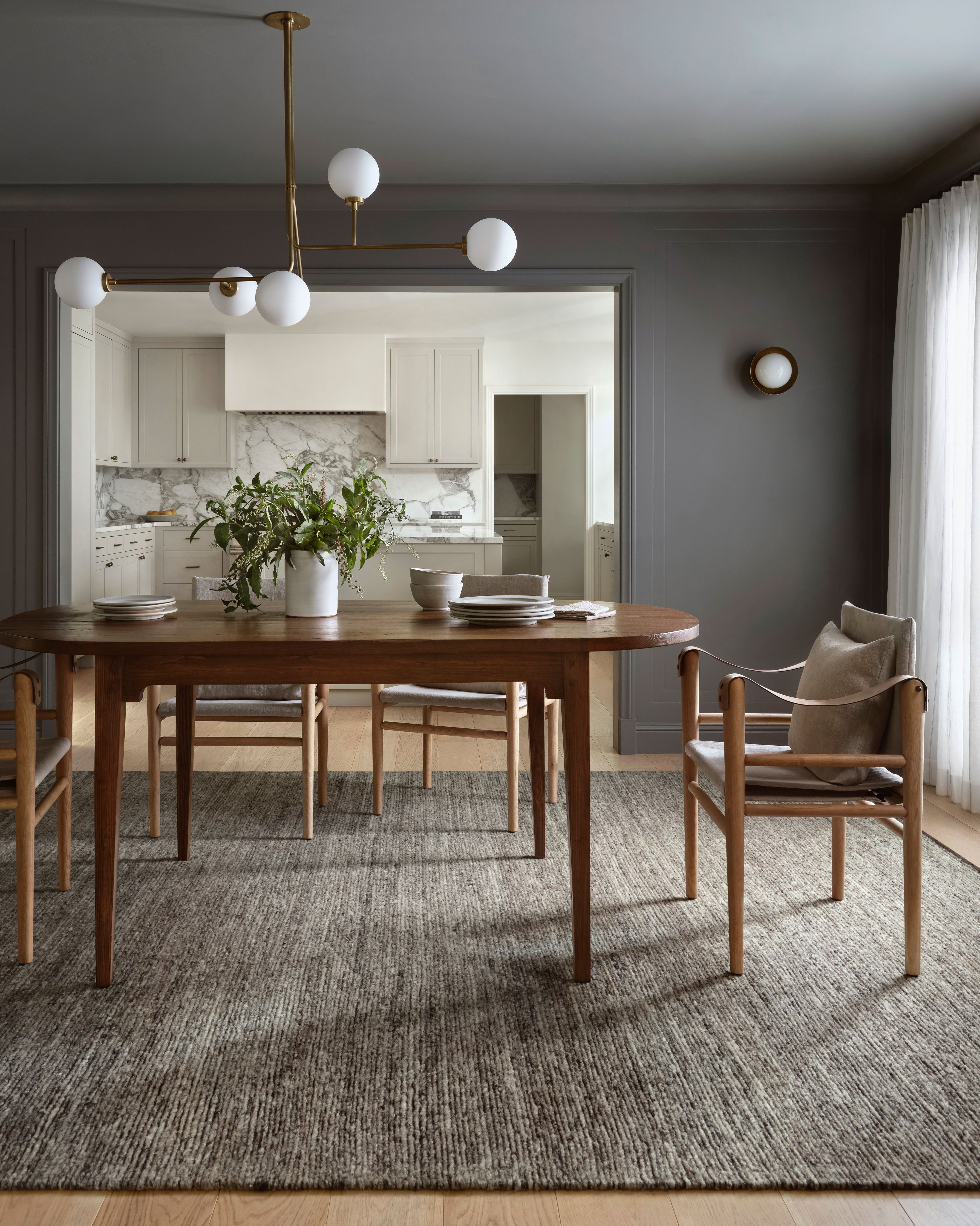 Amber Interiors - Mulholland MUL - 03 Charcoal / Denim Area Rug