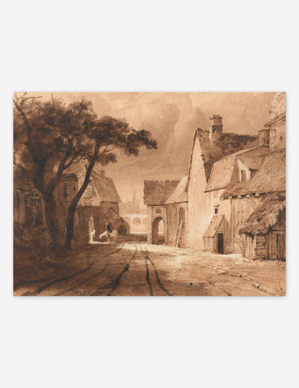 Lulu and Georgia - Study of Old Buildings Print by Samuel Palmer