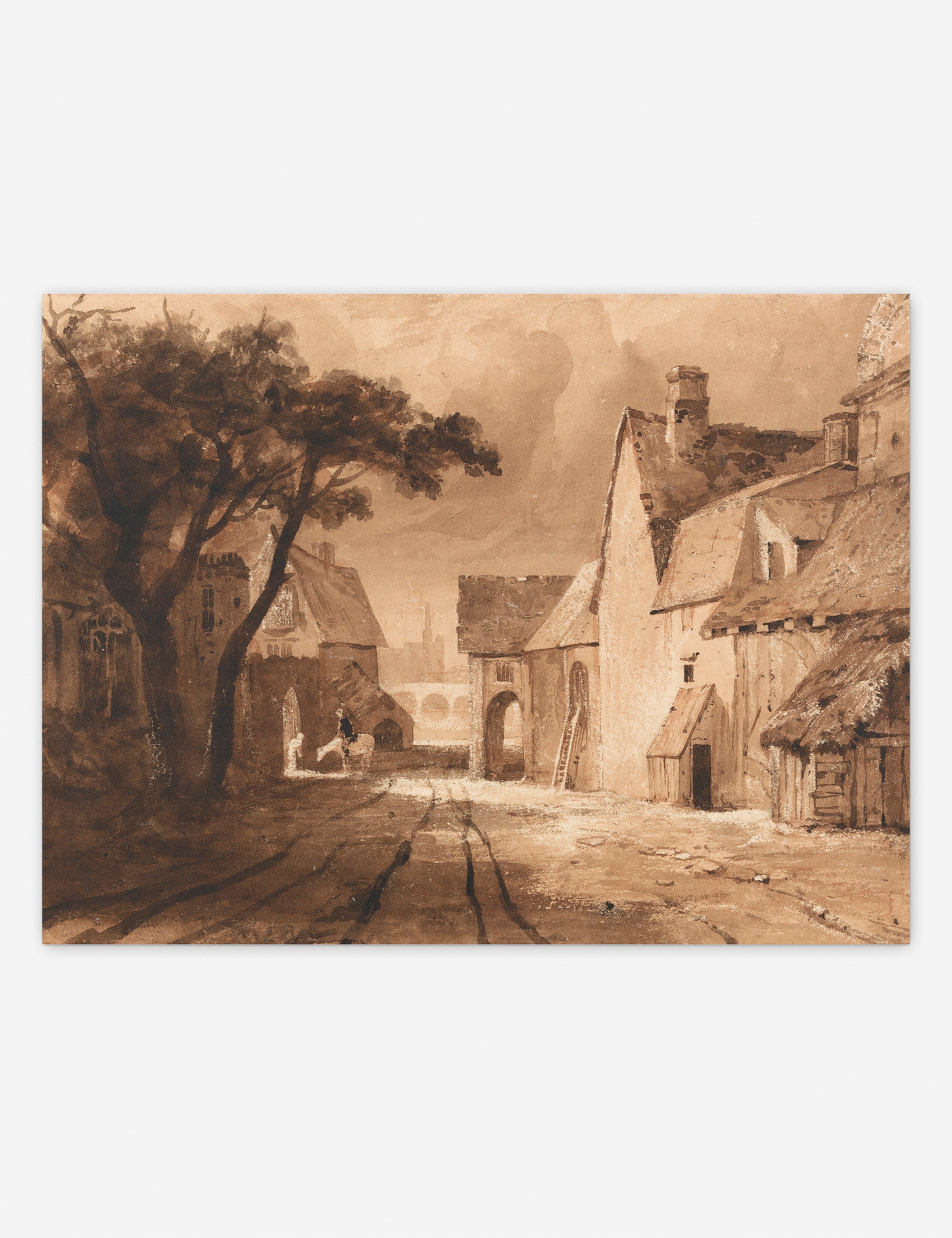 Lulu and Georgia - Study of Old Buildings Print by Samuel Palmer
