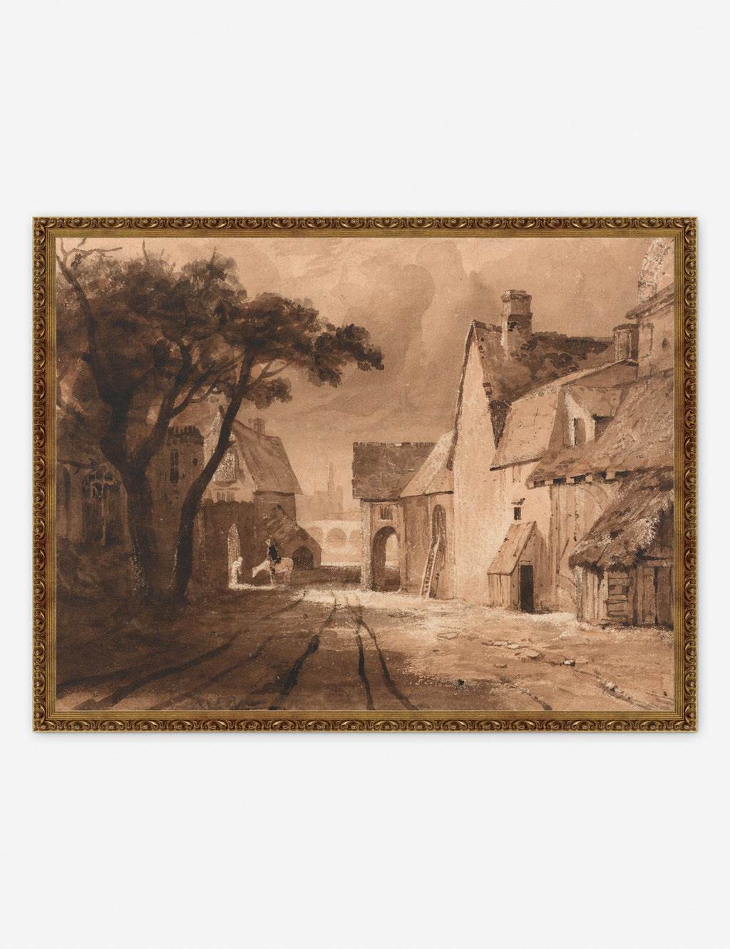 Lulu and Georgia - Study of Old Buildings Print by Samuel Palmer