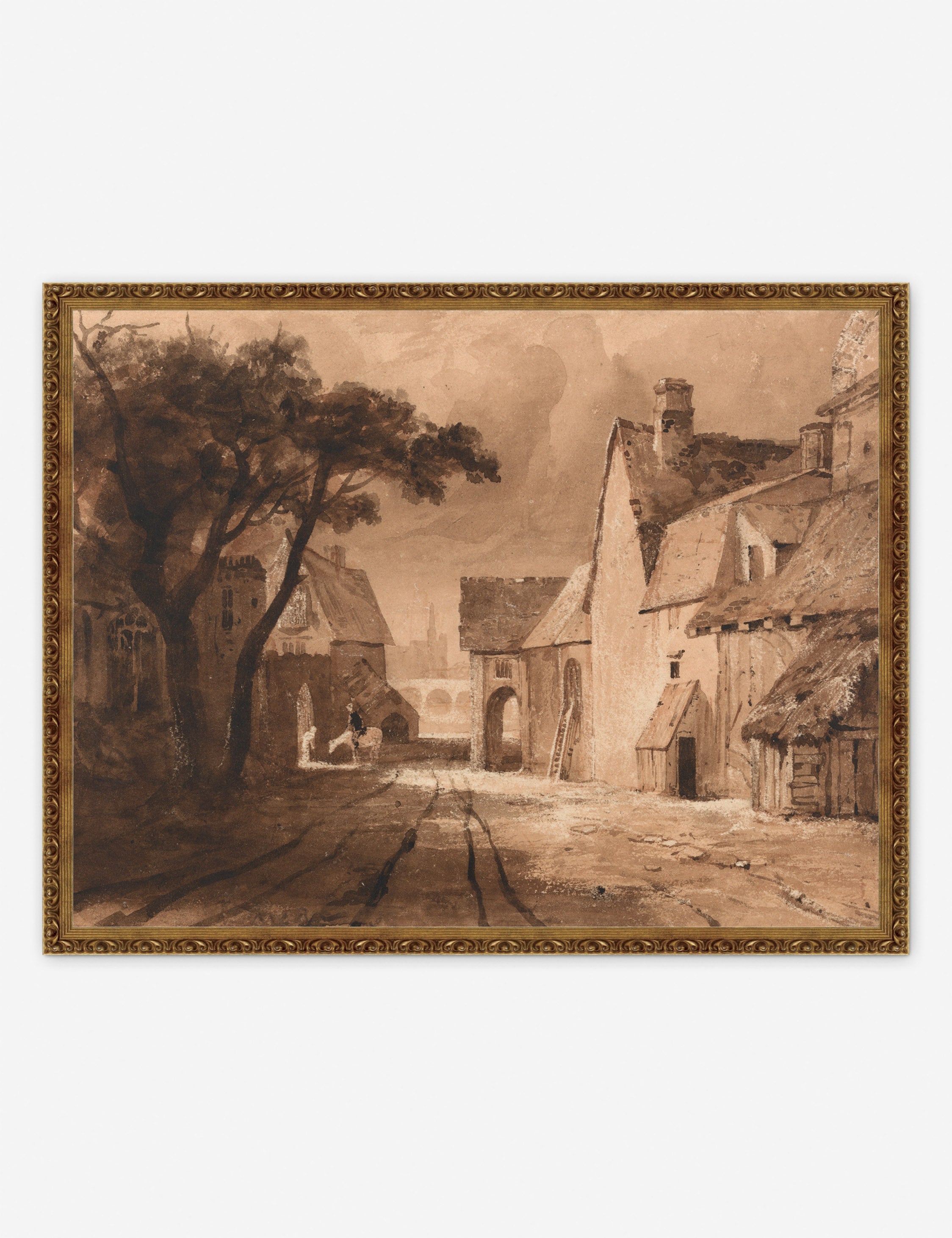 Lulu and Georgia - Study of Old Buildings Print by Samuel Palmer