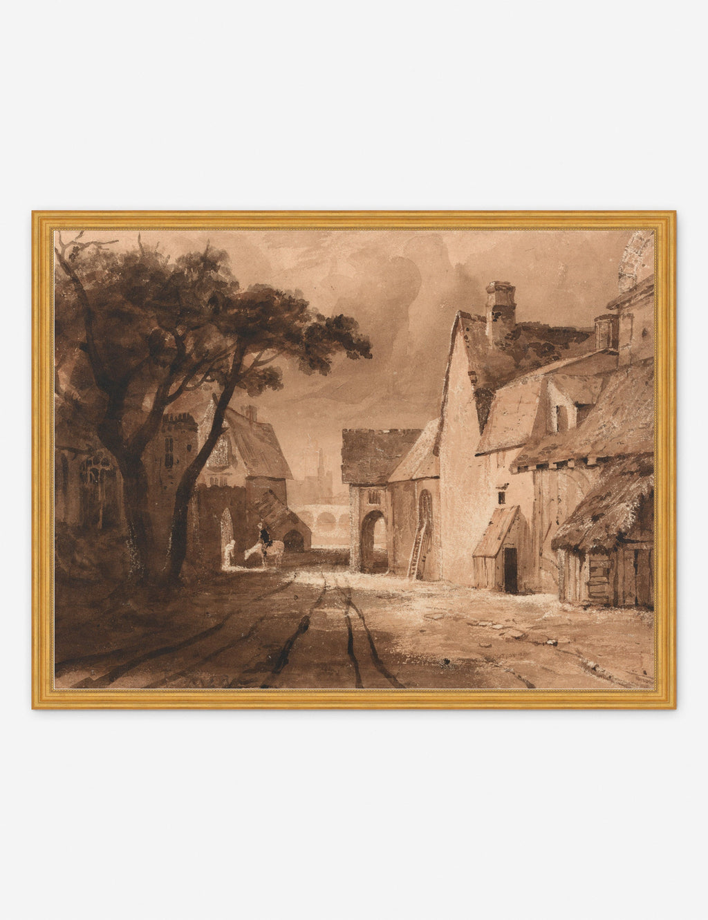 Lulu and Georgia - Study of Old Buildings Print by Samuel Palmer