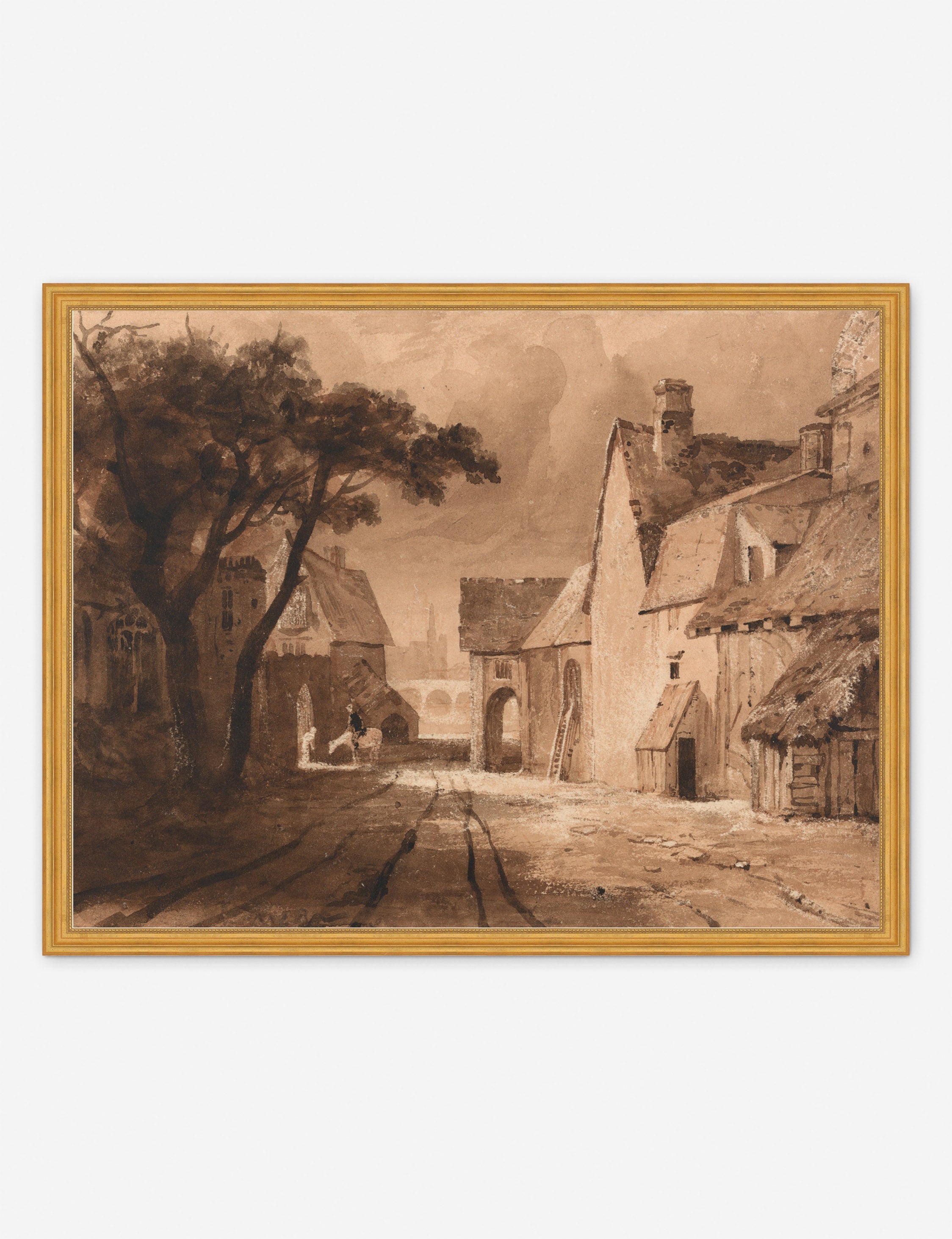 Lulu and Georgia - Study of Old Buildings Print by Samuel Palmer