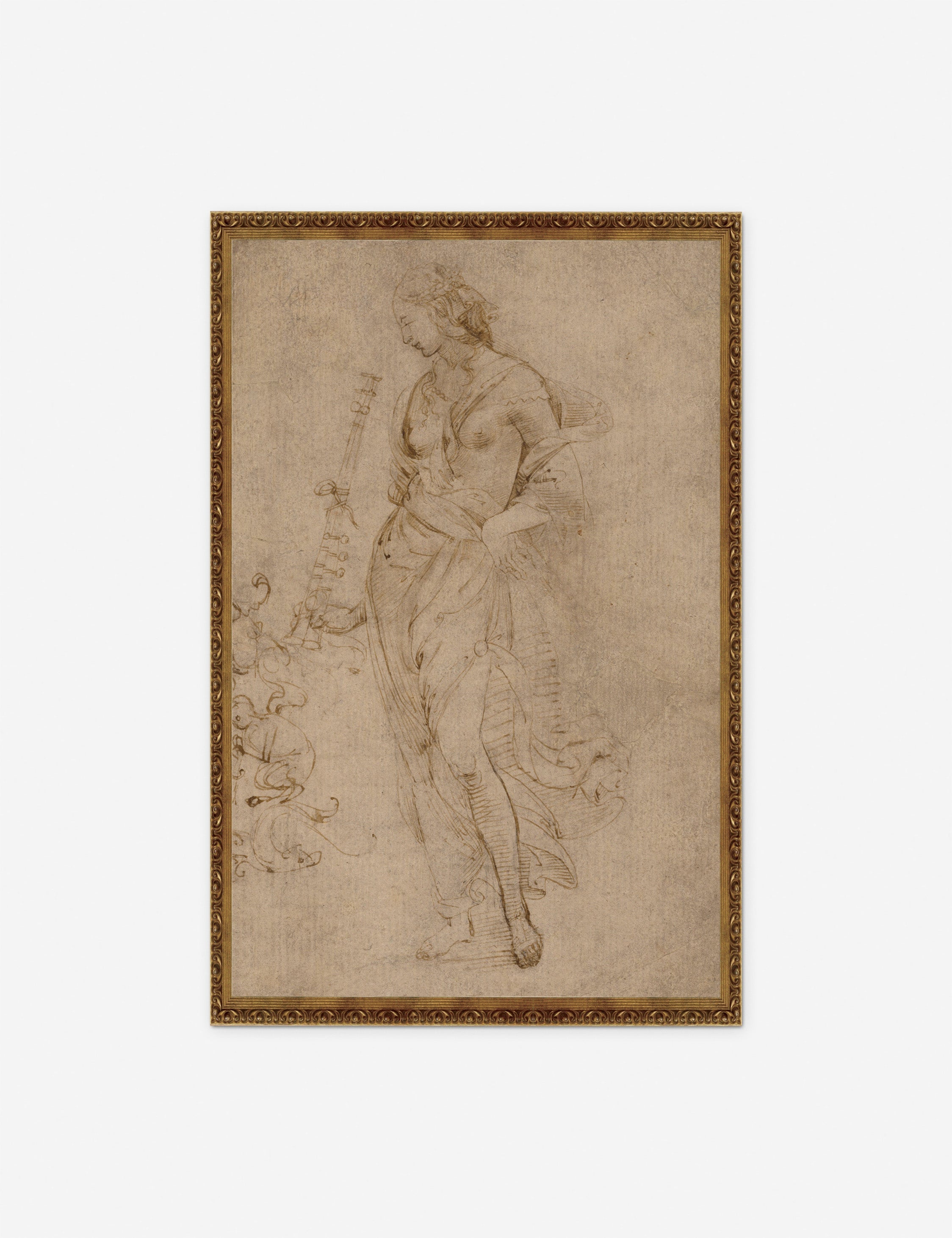 Lulu and Georgia - Female Figure with a Tibia Print by Raphael