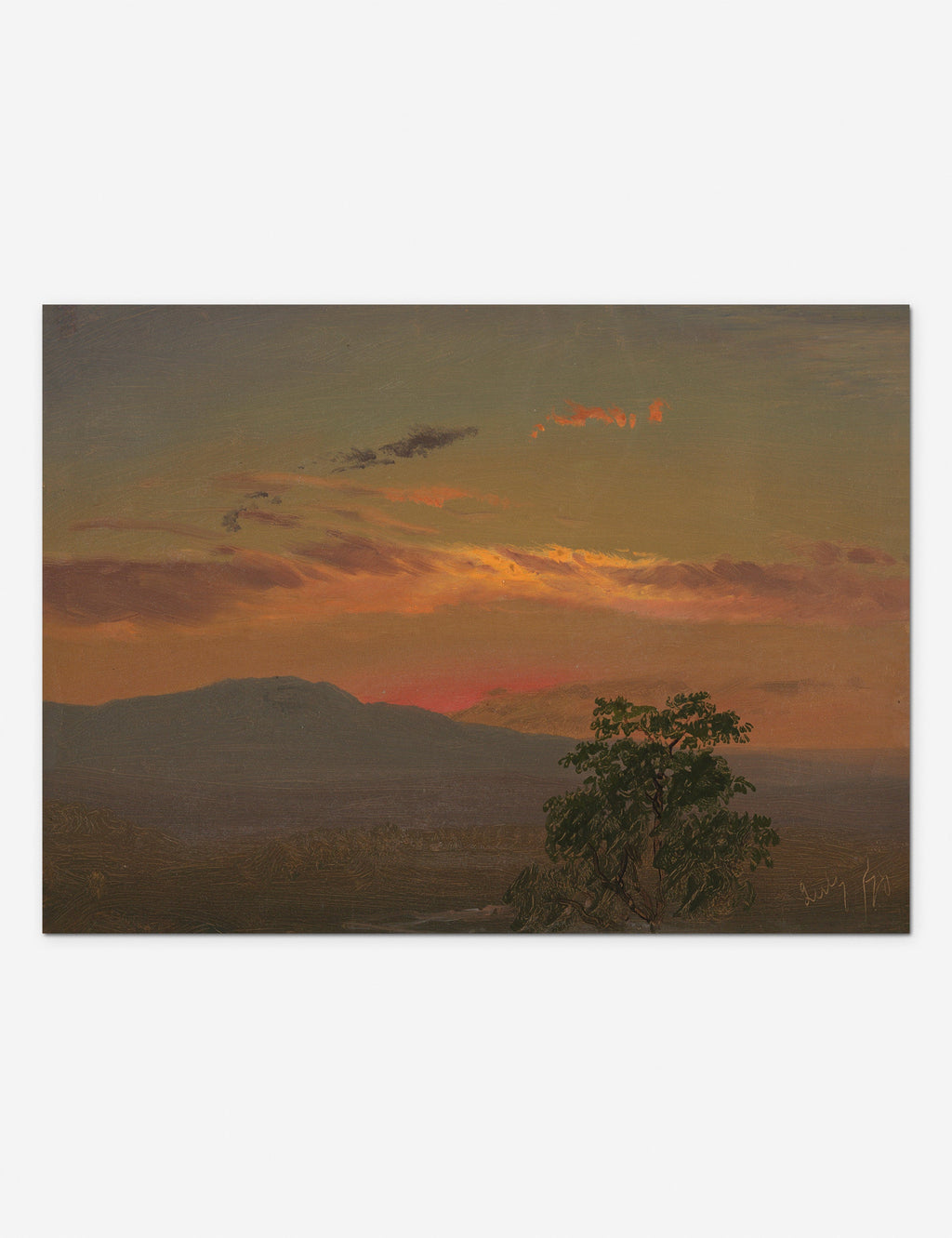 Lulu and Georgia - Landscape at Sunset, Hudson NY Print
