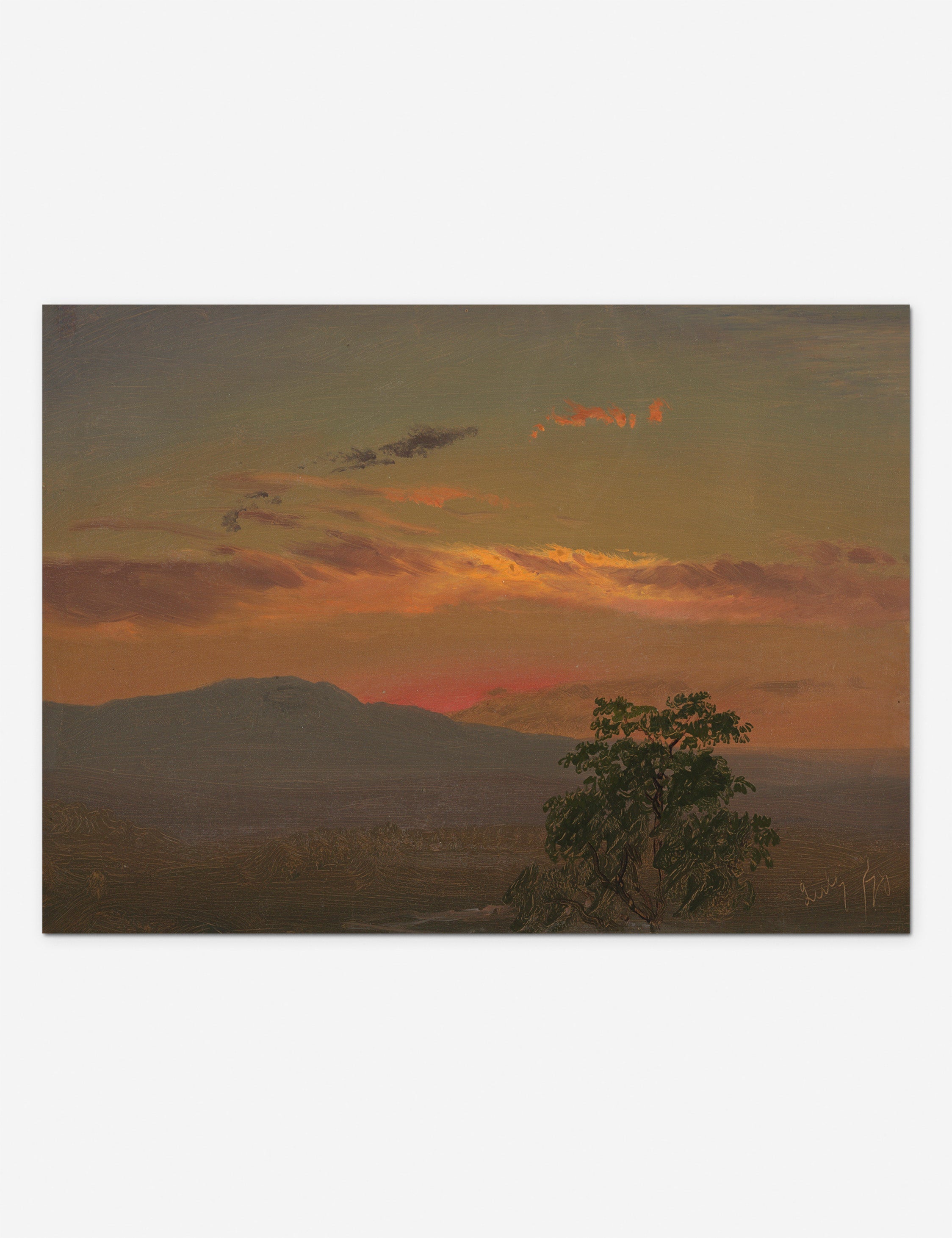Lulu and Georgia - Landscape at Sunset, Hudson NY Print