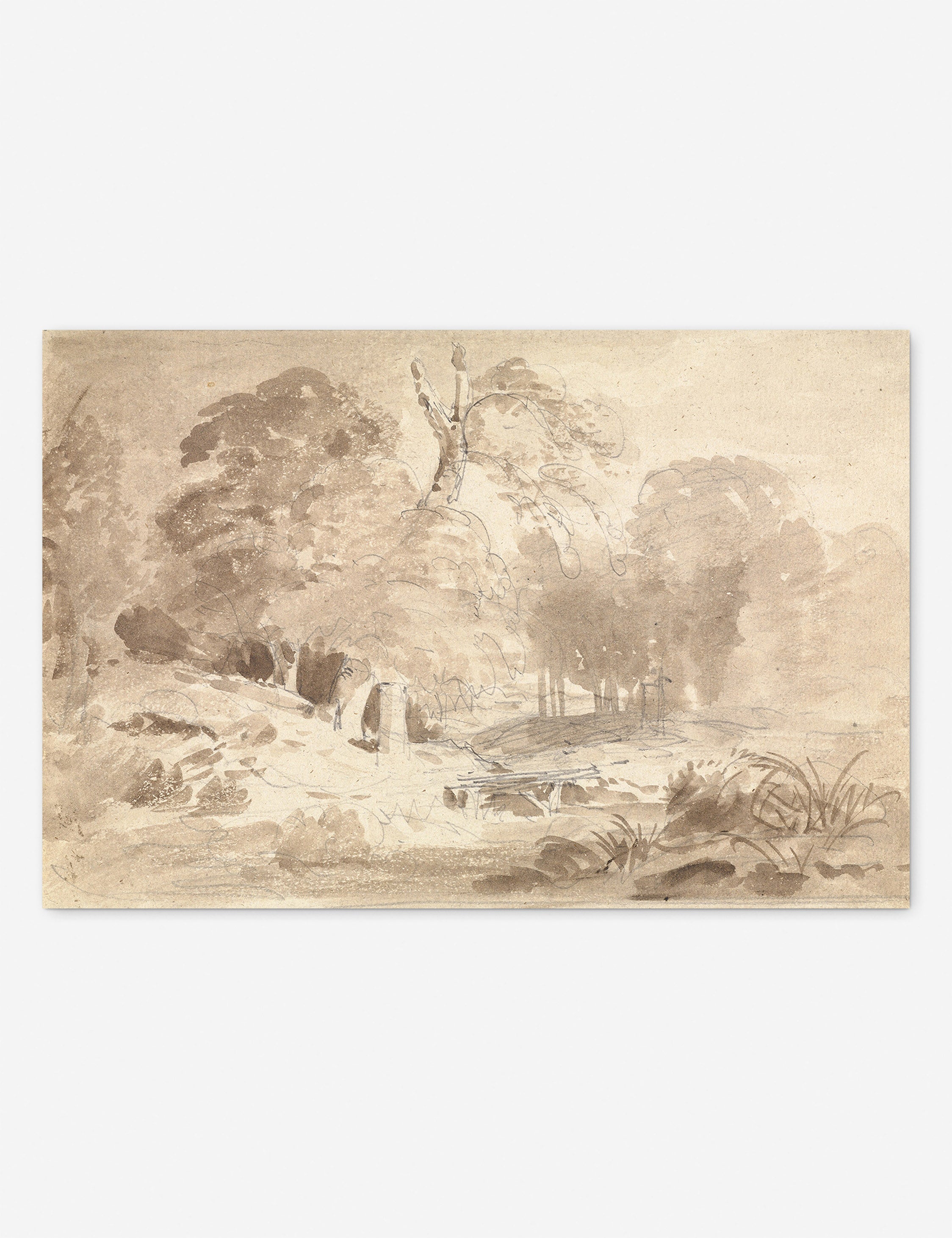 Lulu and Georgia - Rural Landscape in the Mark Brandenburg Print by Carl Blechen