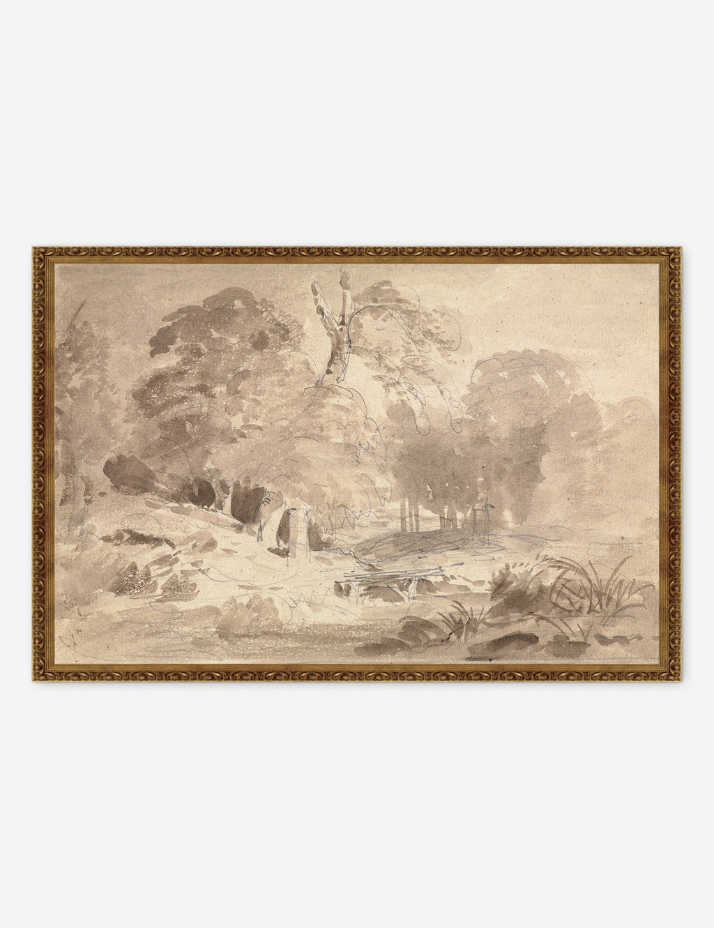 Lulu and Georgia - Rural Landscape in the Mark Brandenburg Print by Carl Blechen