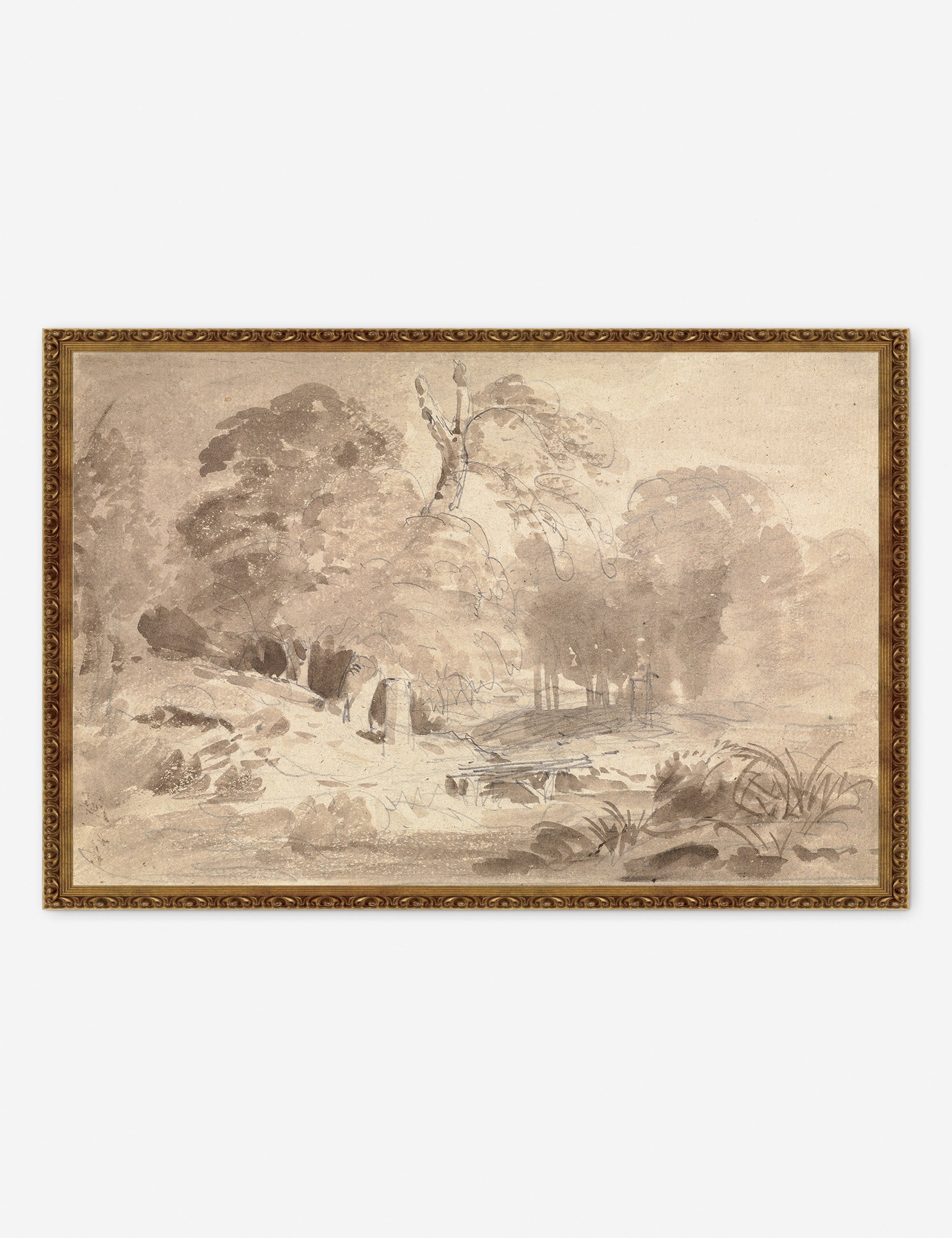 Lulu and Georgia - Rural Landscape in the Mark Brandenburg Print by Carl Blechen