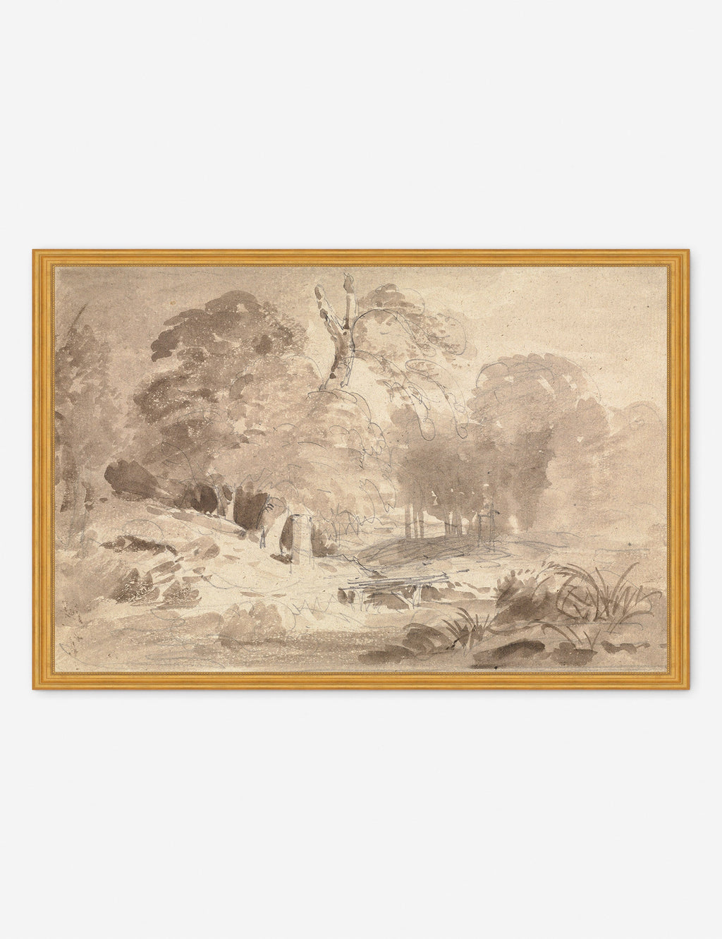 Lulu and Georgia - Rural Landscape in the Mark Brandenburg Print by Carl Blechen