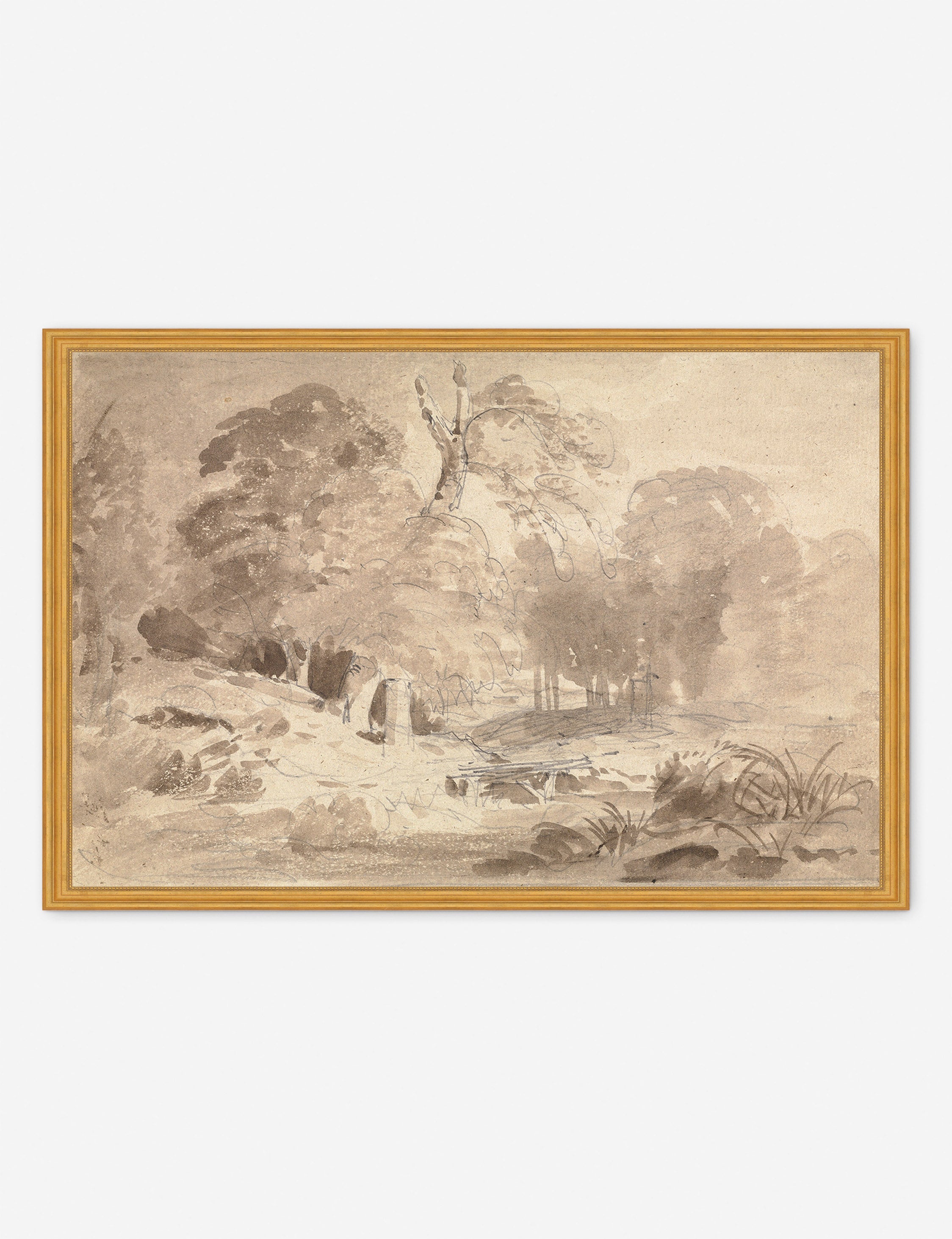 Lulu and Georgia - Rural Landscape in the Mark Brandenburg Print by Carl Blechen