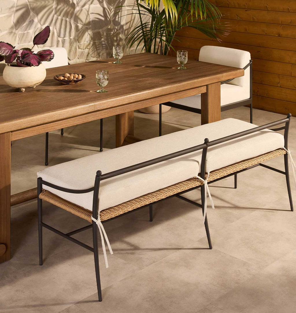 Amber Interiors - Mae Outdoor Dining Bench