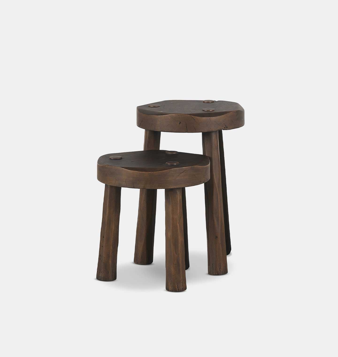 Amber Interiors - Maha Accent Stool S/2
