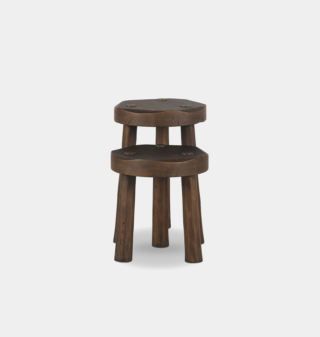 Amber Interiors - Maha Accent Stool S/2