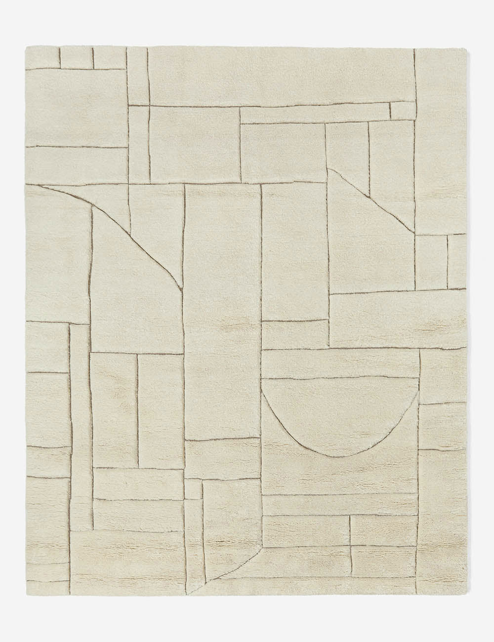 Lulu and Georgia - Maleena Hand - Knotted Wool Rug Swatch 18" x 18"