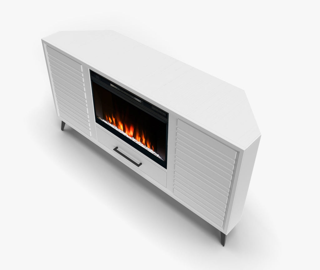 Real Cozy - 64" Malibu Corner Fireplace TV Stand