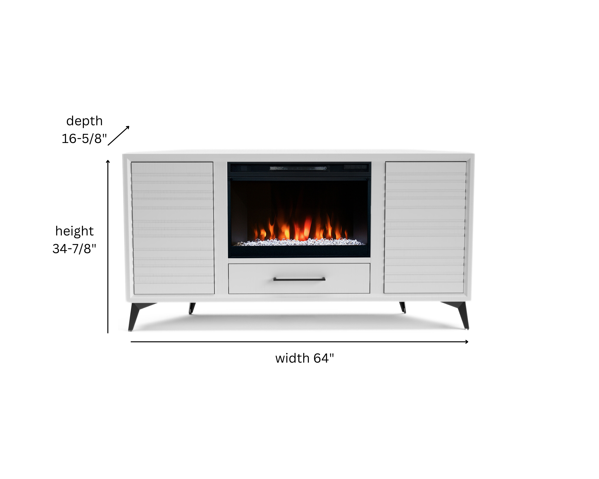 Real Cozy - 64" Malibu Corner Fireplace TV Stand