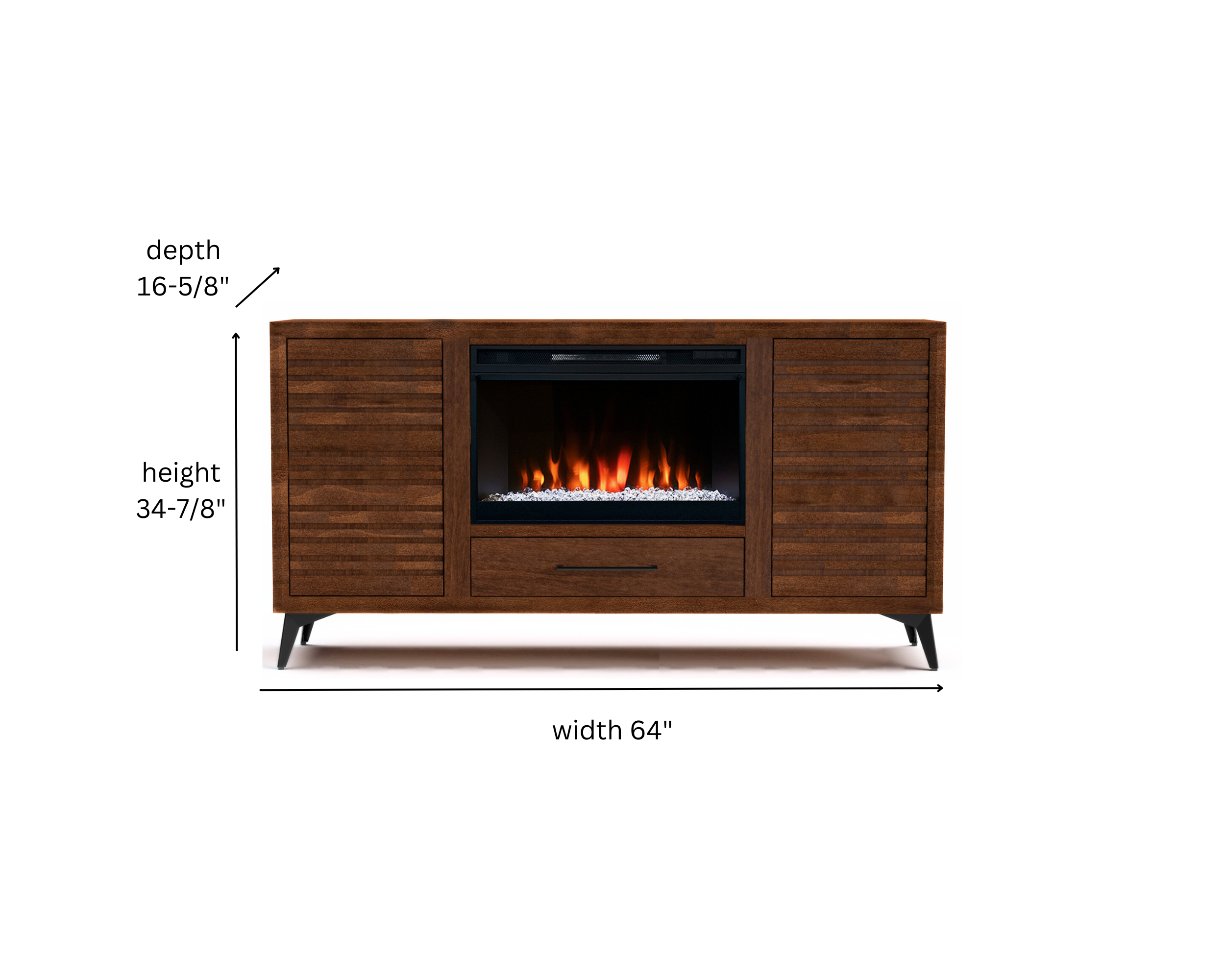 Real Cozy - 64" Malibu Fireplace TV Stand