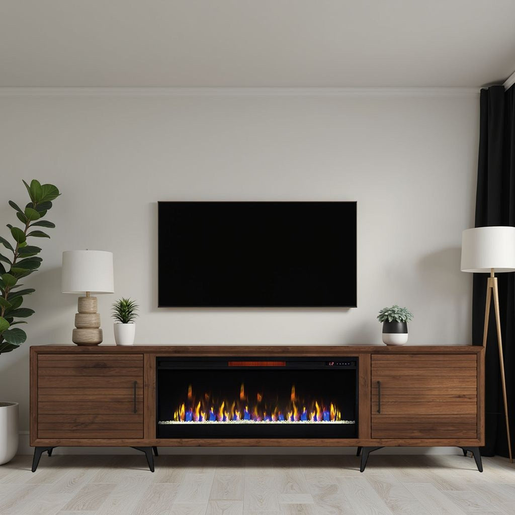 Real Cozy - 95" Malibu Fireplace TV Stand