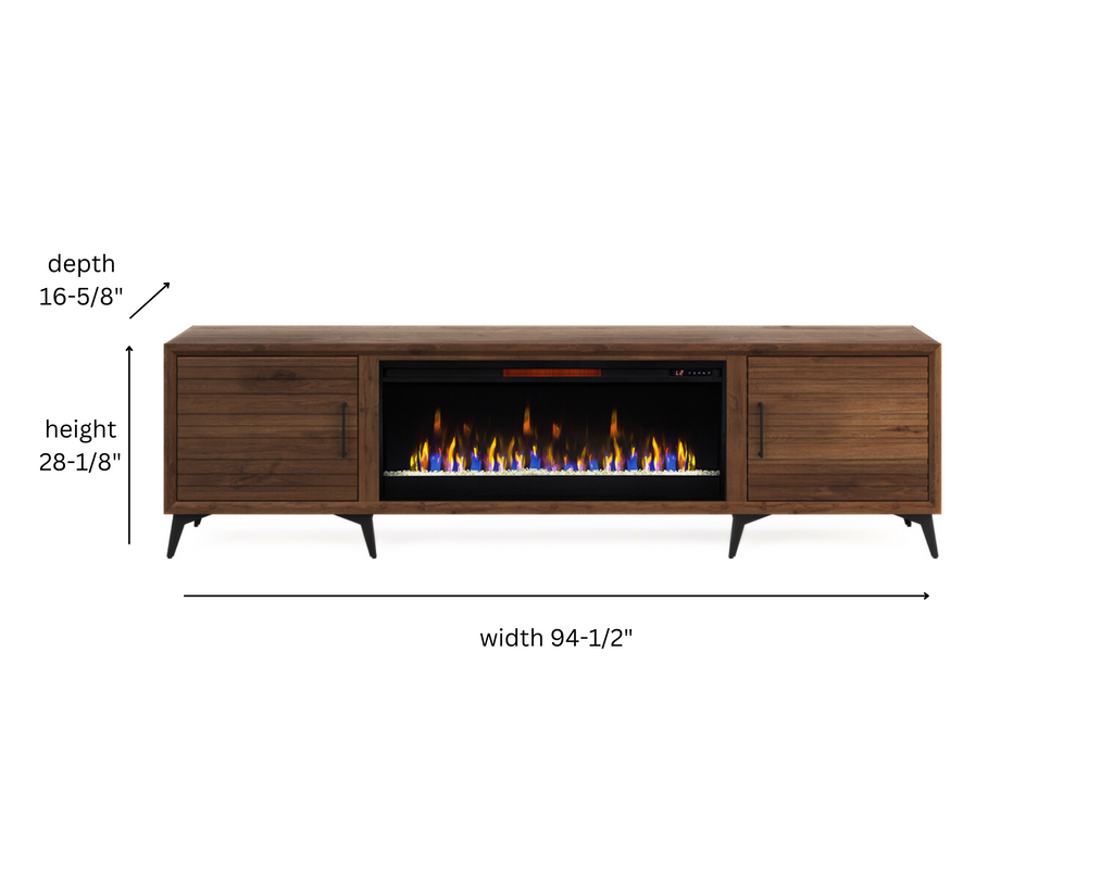 Real Cozy - 95" Malibu Fireplace TV Stand