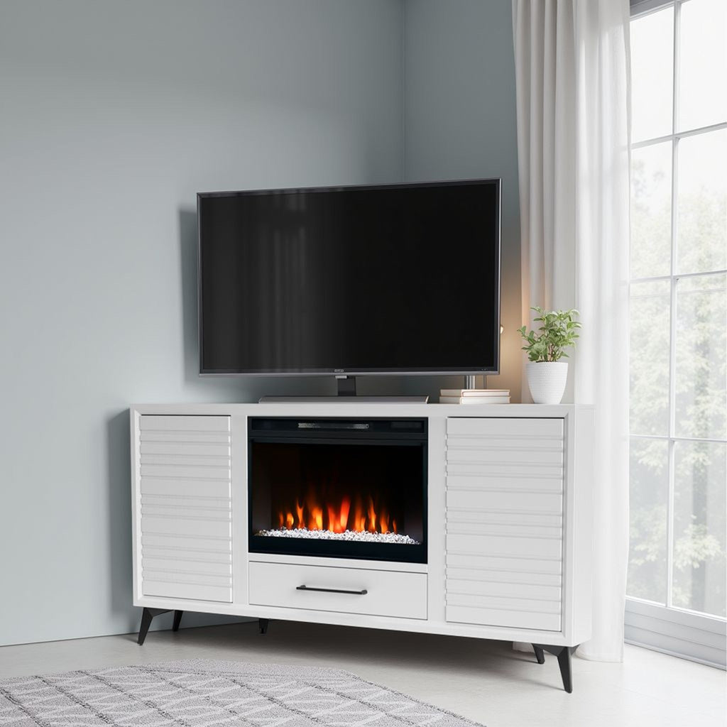 Real Cozy - 64" Malibu Corner Fireplace TV Stand